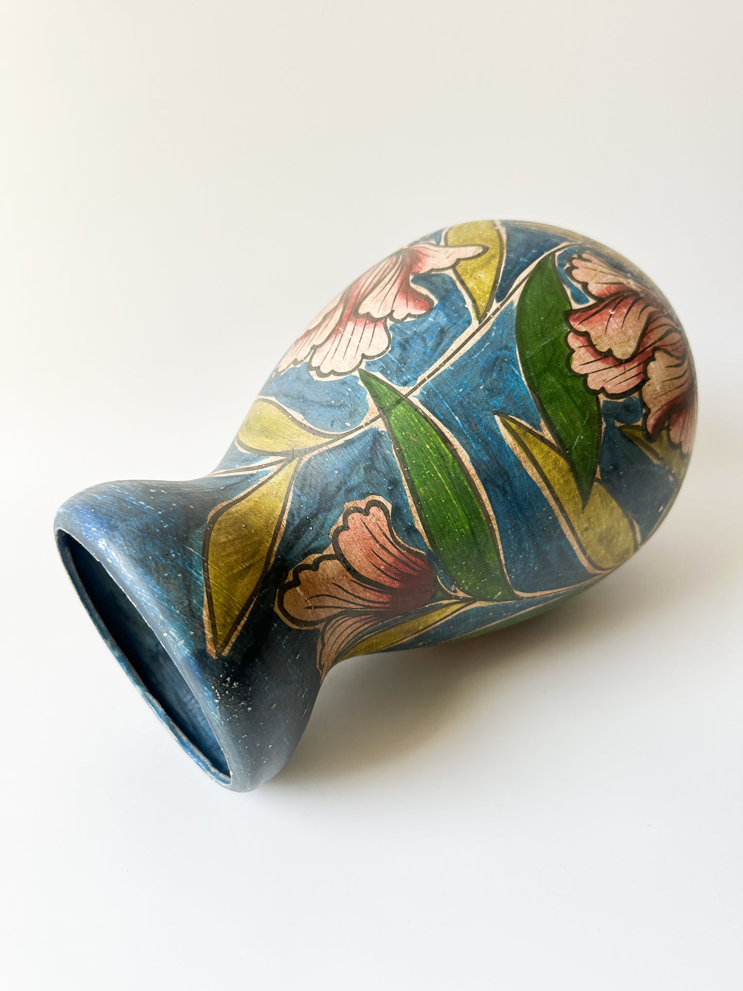 Hand-Painted Floral Vase