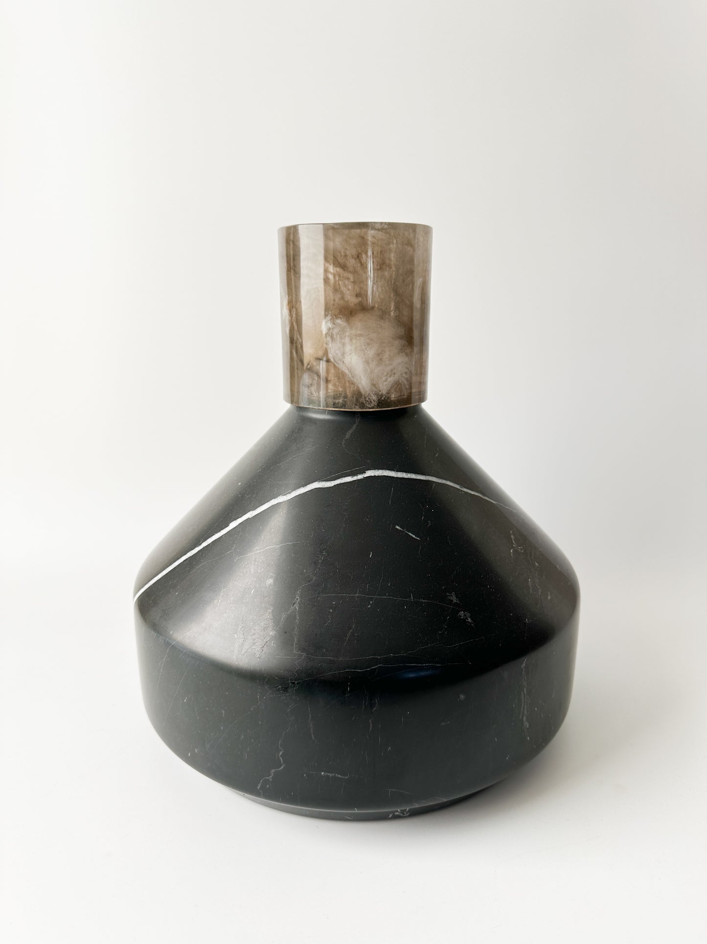 Early 21st Century Gilles Caffier Marble Vessel Large (signed)