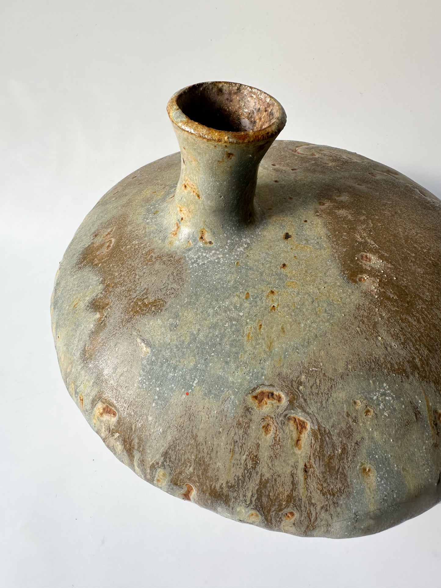 Abstract Artist Pottery Vessel Vase - signed