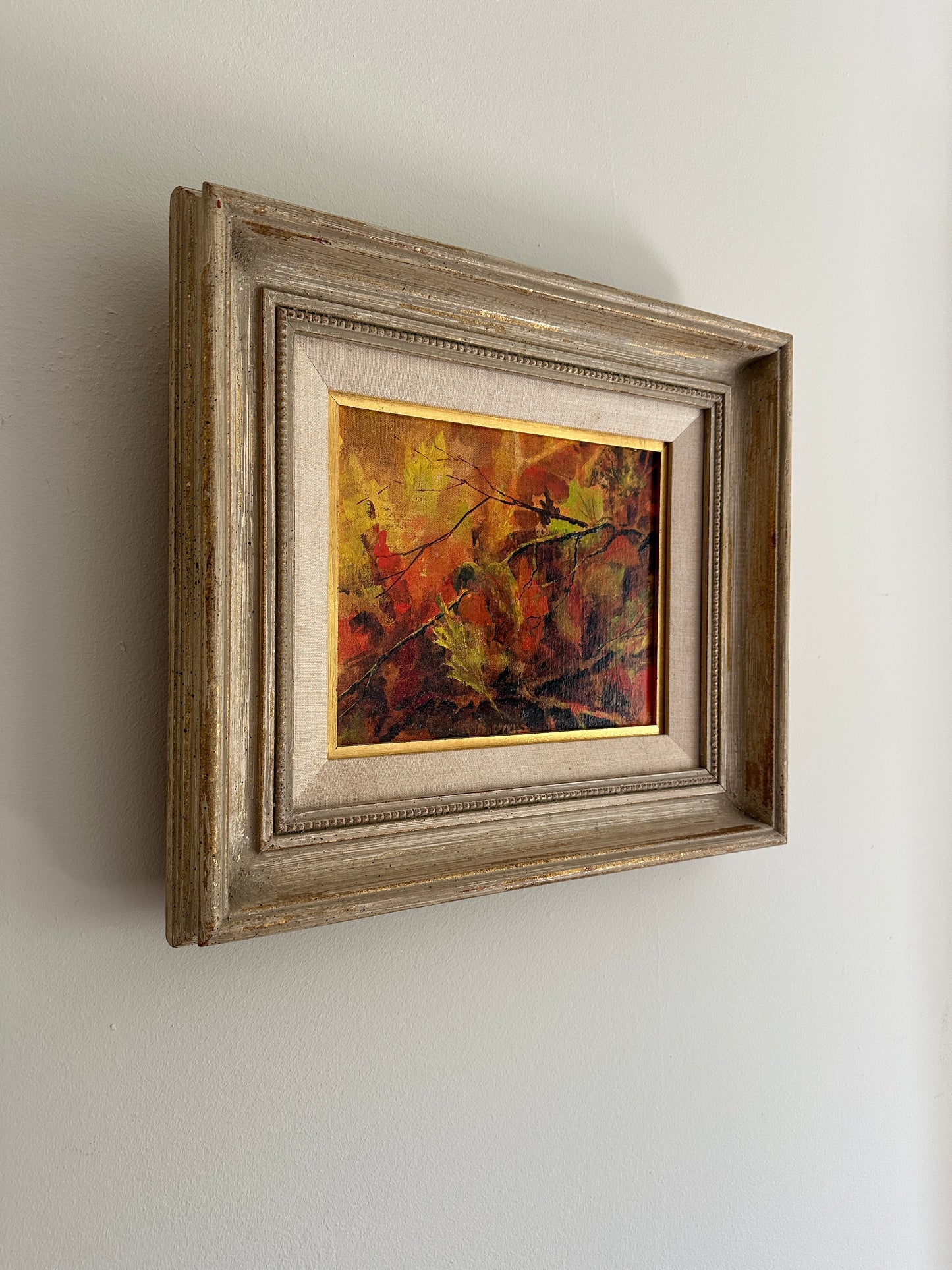 Vintage Fall Foliage Oil Painting (signed)