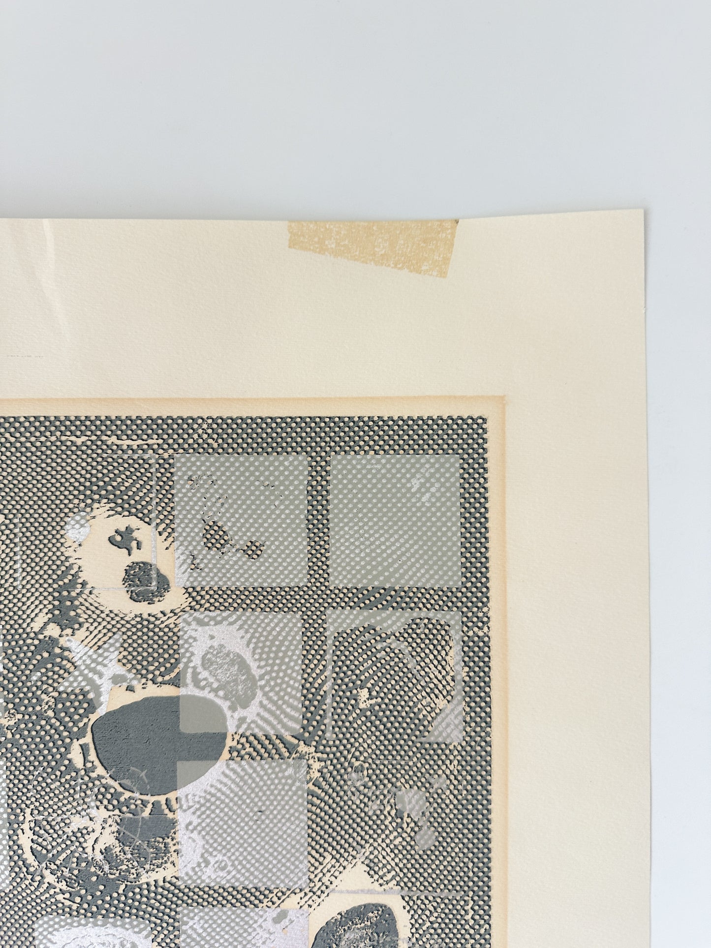 Black and Silver Ink Abstract - Screenprint by the late Velda Warner - SIGNED (29.5”W x 21”H)