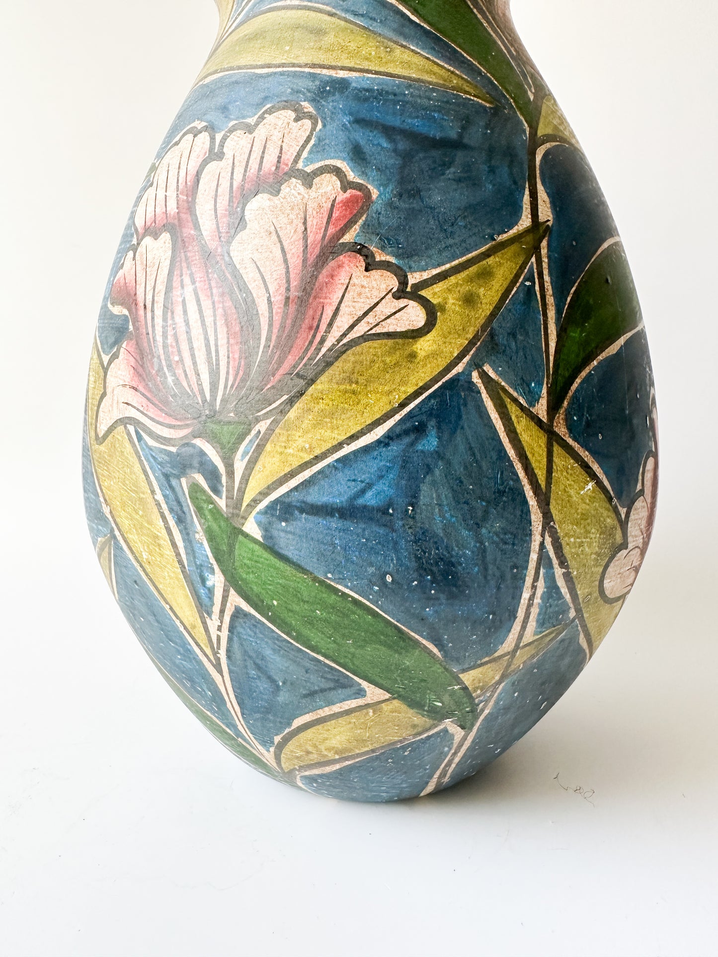 Hand-Painted Floral Vase