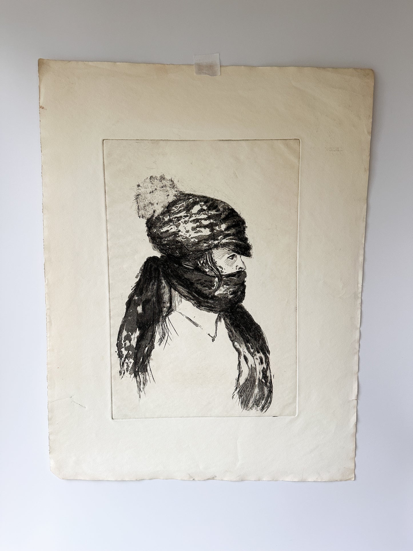 "MIDWESTERN SELF-PORTRAIT” Etching by Late Artist Jane Matteson