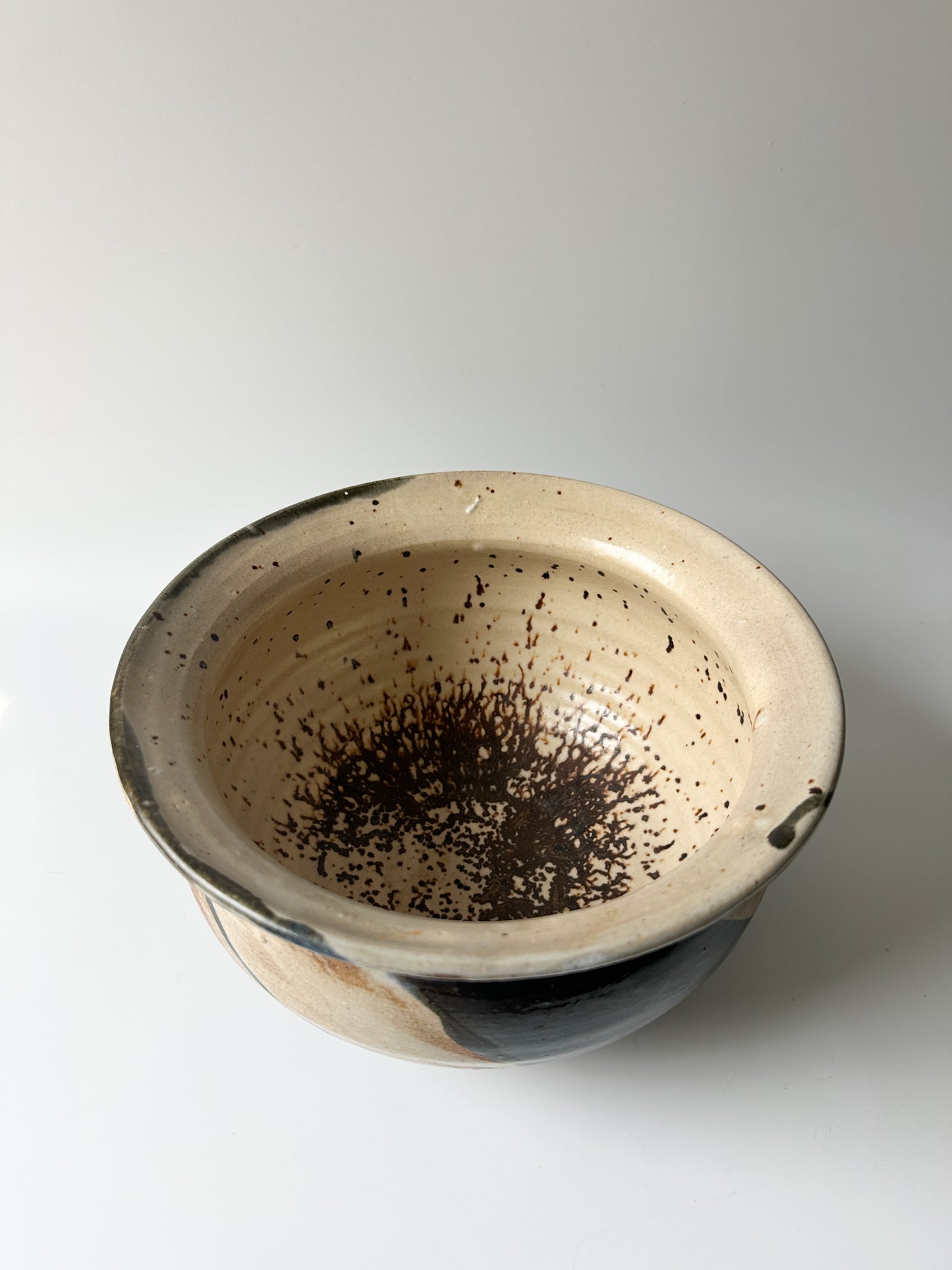 Studio Pottery Bowl Swirl Glaze