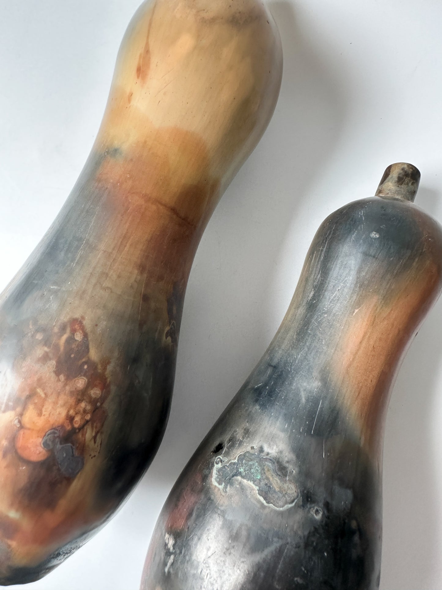 Pair of Abstract Artist Ceramic Sculptures (signed)