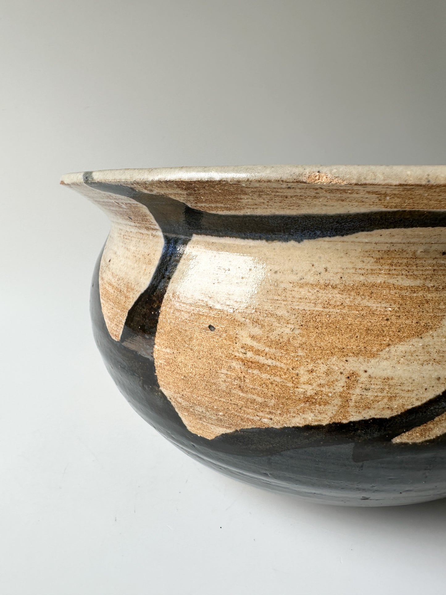 Studio Pottery Bowl Swirl Glaze