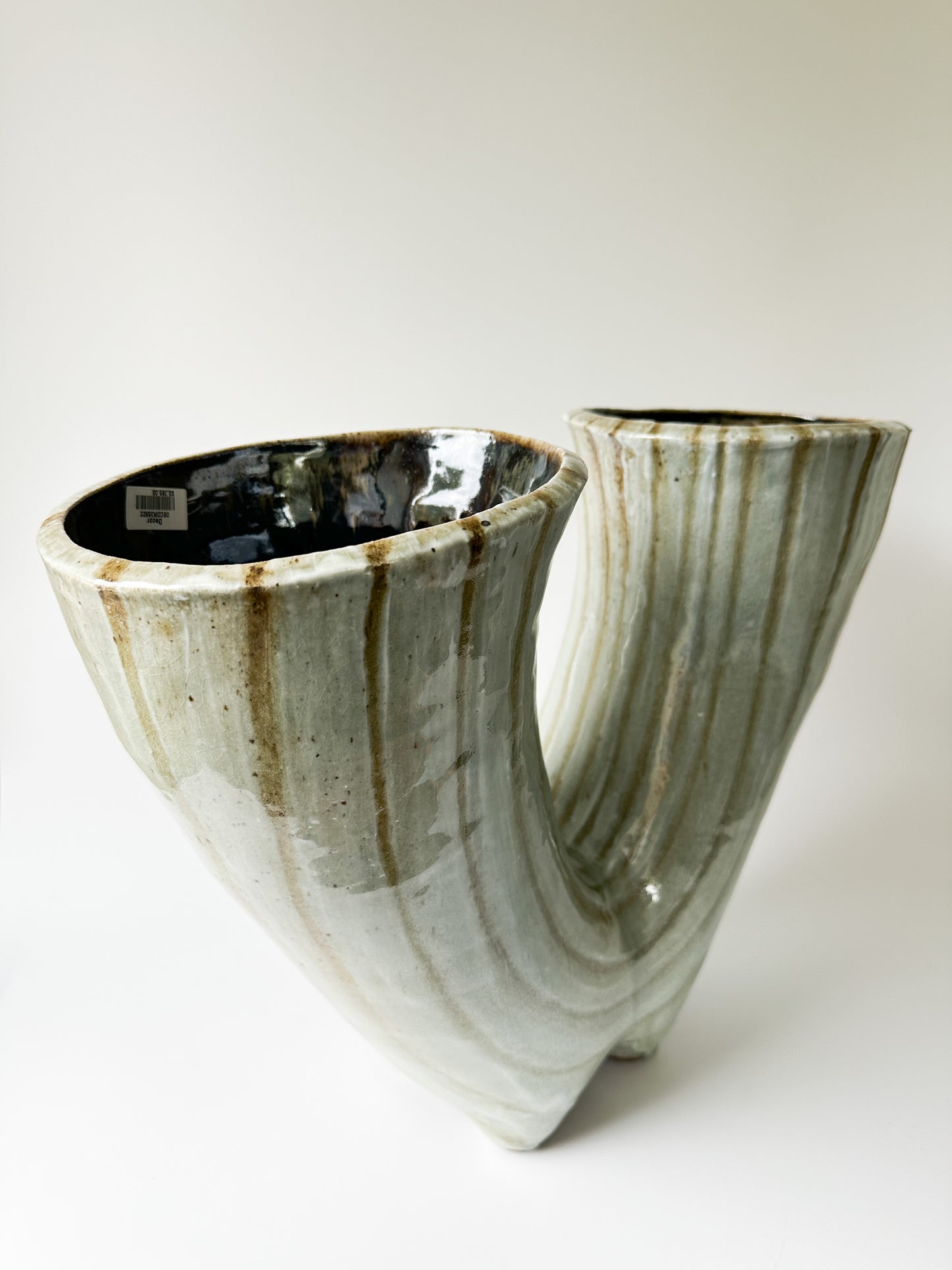 Large Celadon Pottery Vase Vessel