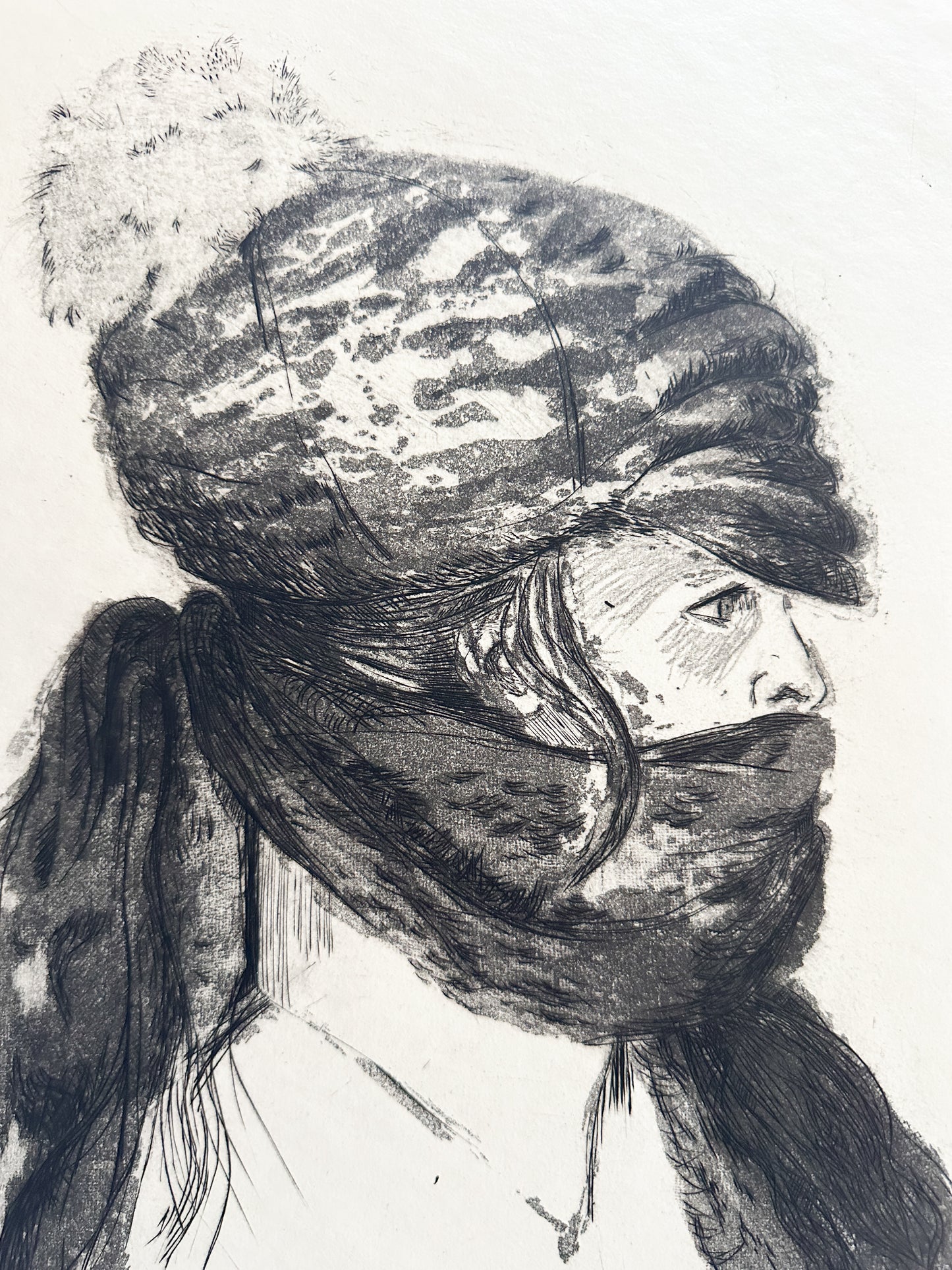 "MIDWESTERN SELF-PORTRAIT” Etching by Late Artist Jane Matteson