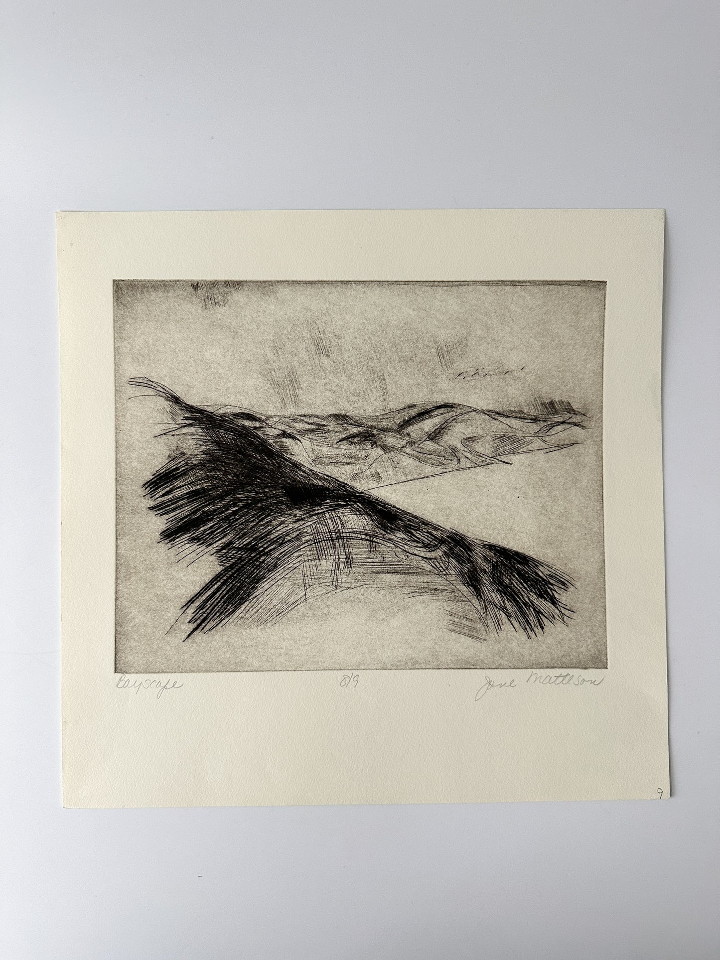 "BAYSCAPE" Etching by Late Artist Jane Matteson