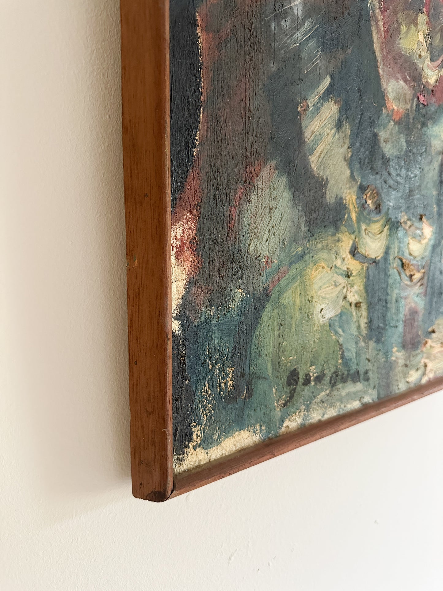 Vintage Impasto Oil Painting (signed)