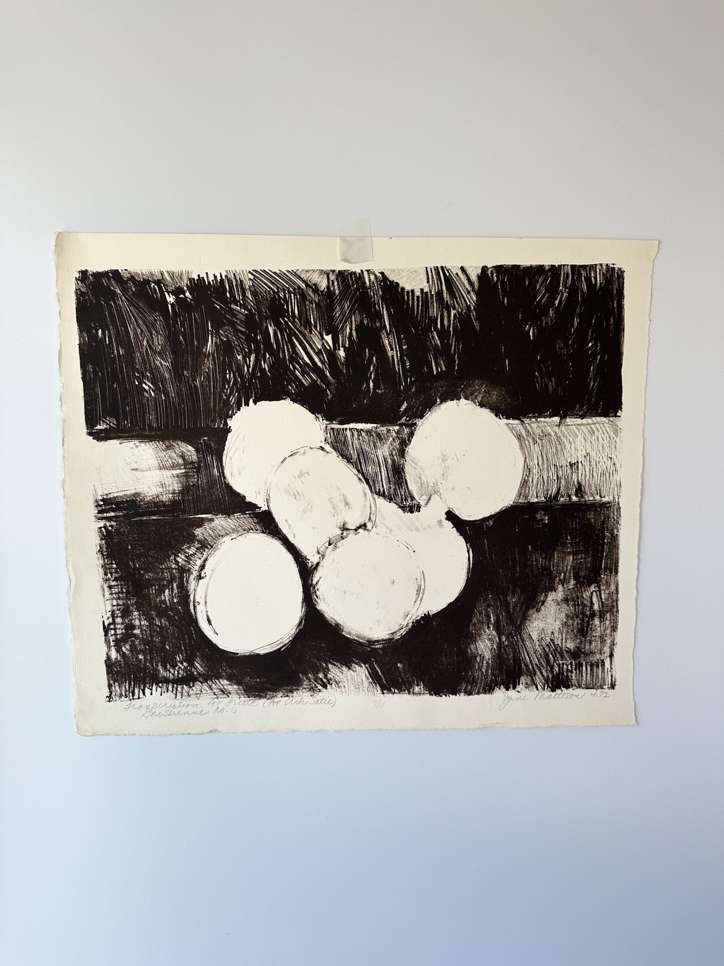 “TRANSCRIPTION FOR FRUIT” (for Erik Satie) Gnossienne No. 6 by Late Artist Jane Matteson
