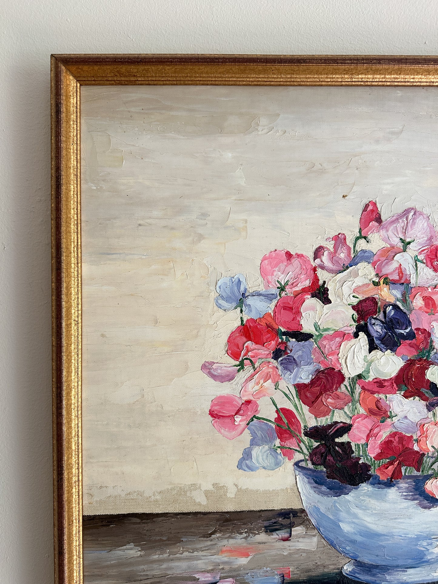 American School, 20th Century, Still Life of a Bowl of Flowers, Oil on Canvas