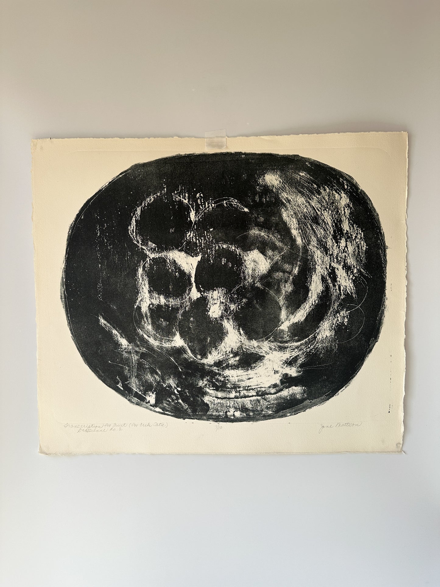“TRANSCRIPTION FOR FRUIT” (for Erik Satie) Gnossienne No. 2 by Late Artist Jane Matteson