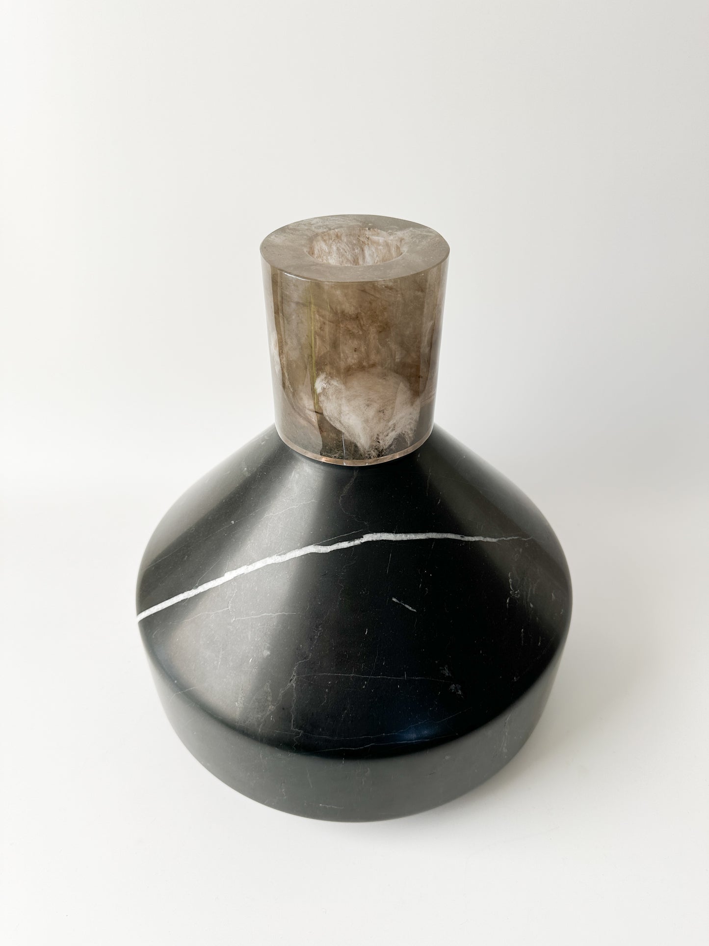 Early 21st Century Gilles Caffier Marble Vessel Large (signed)