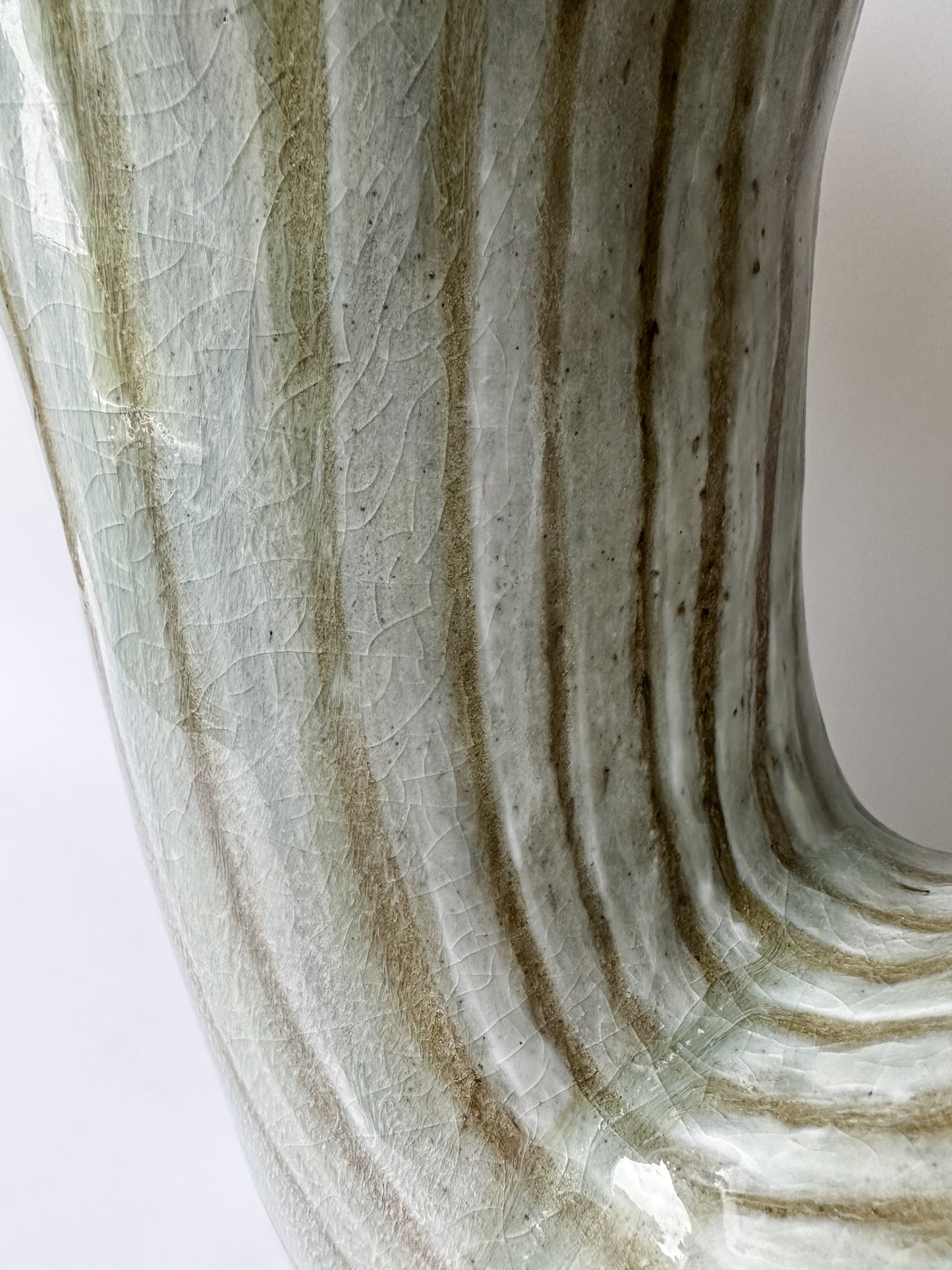 Large Celadon Pottery Vase Vessel