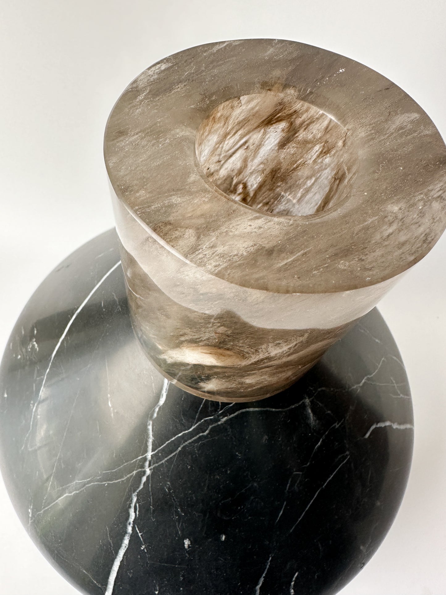 Early 21st Century Gilles Caffier Marble Vessel Large (signed)