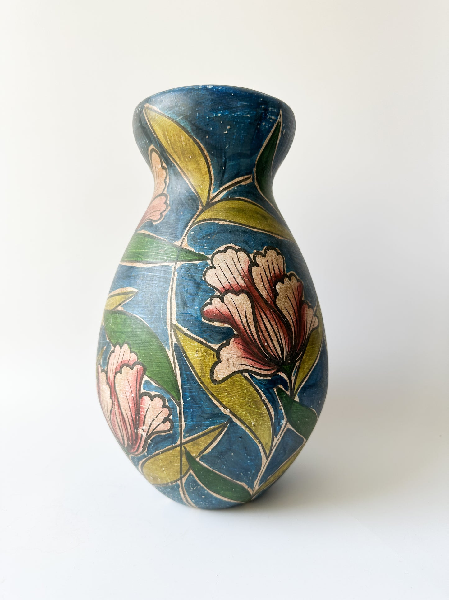 Hand-Painted Floral Vase
