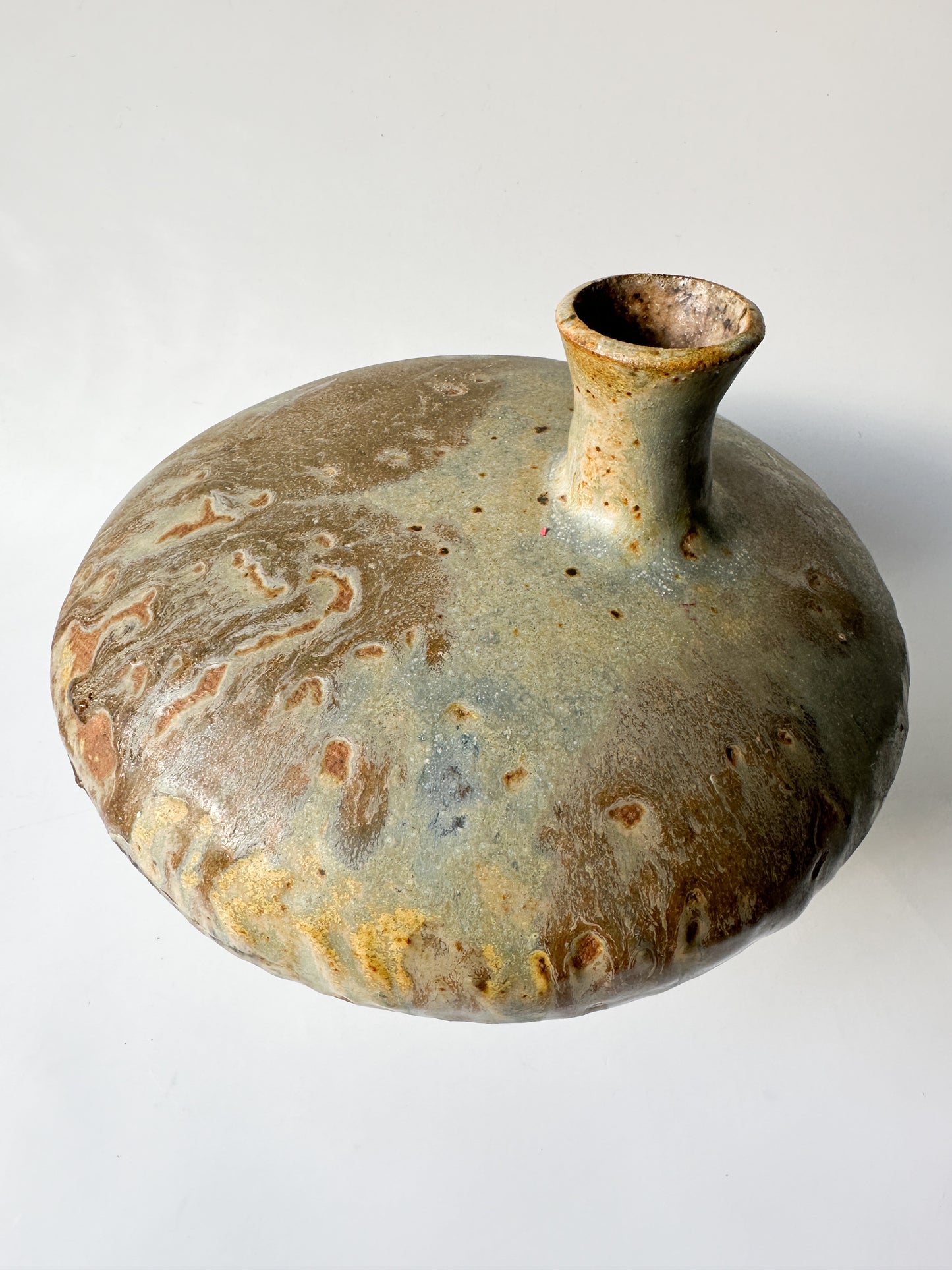 Abstract Artist Pottery Vessel Vase - signed