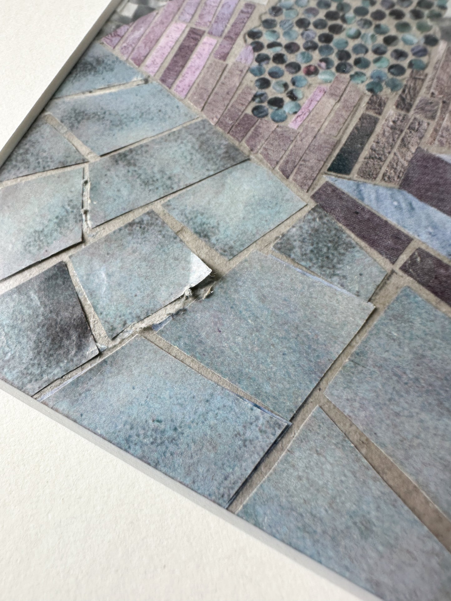Paper Mosaic Art of Doorway in Italy