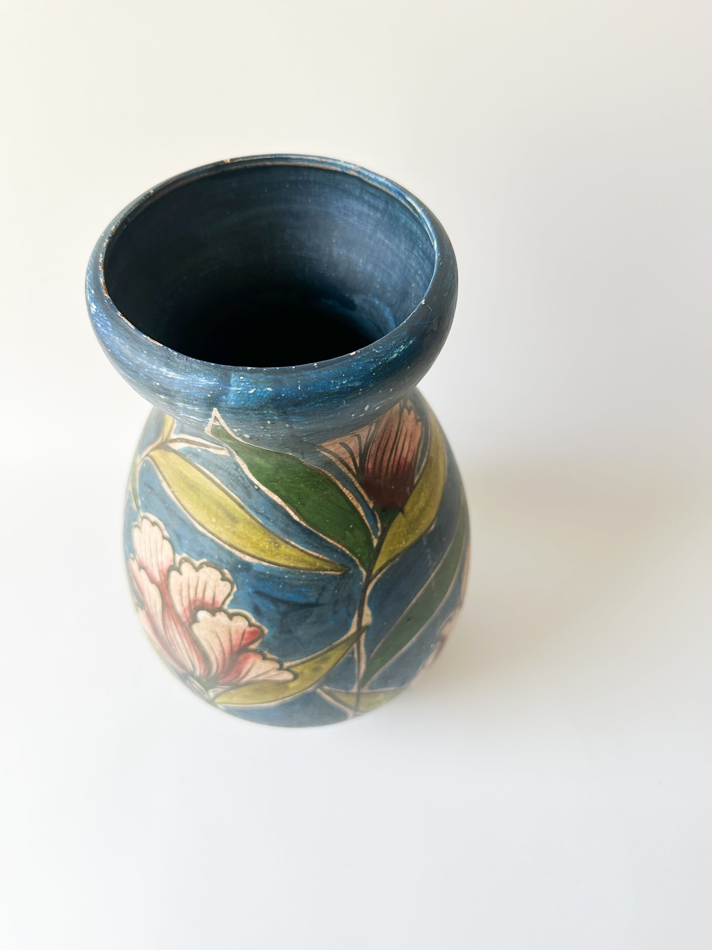 Hand-Painted Floral Vase