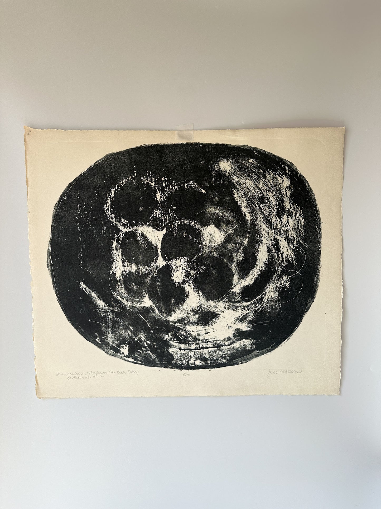 “TRANSCRIPTION FOR FRUIT” (for Erik Satie) Gnossienne No. 2 by Late Artist Jane Matteson