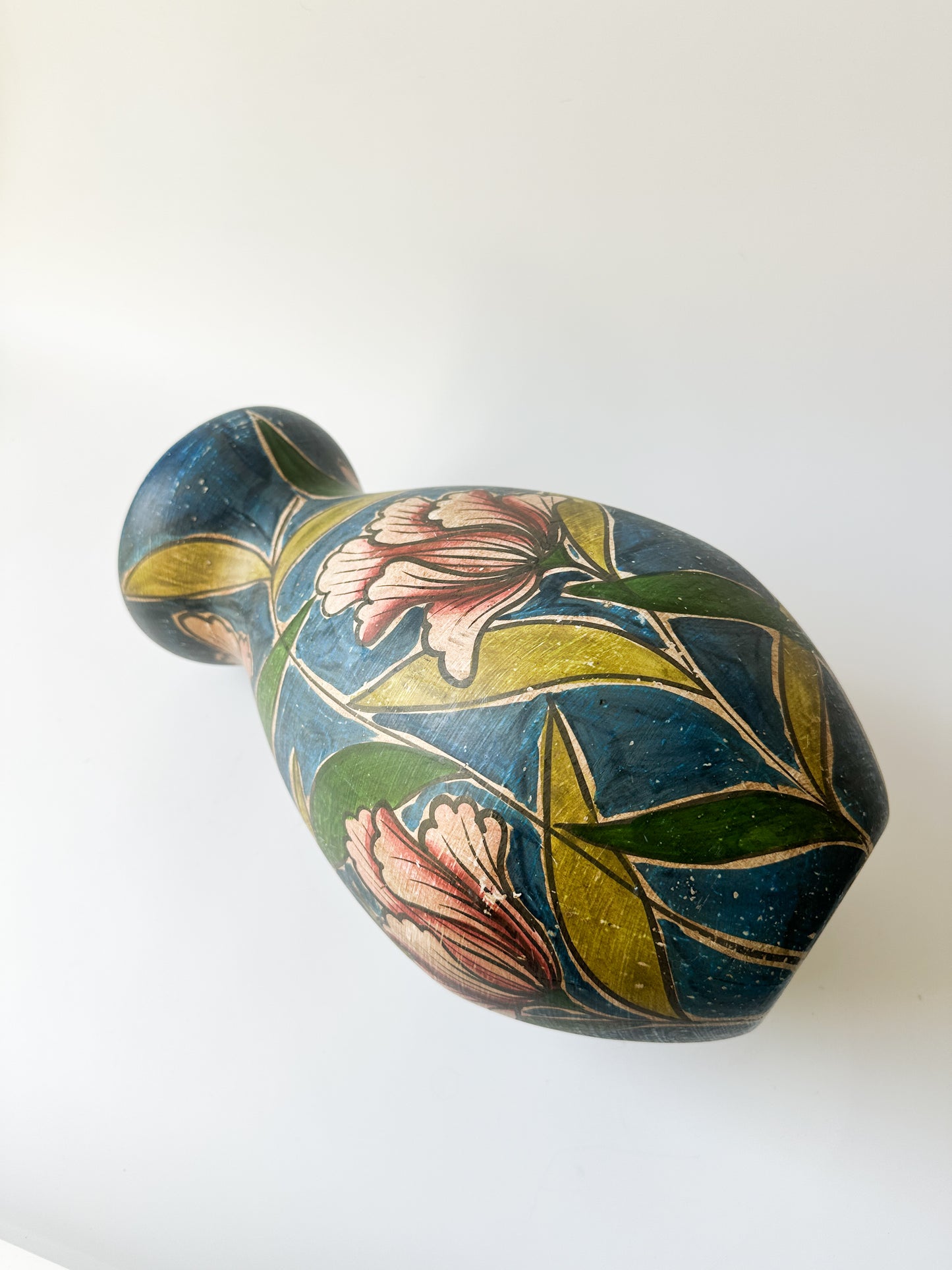 Hand-Painted Floral Vase
