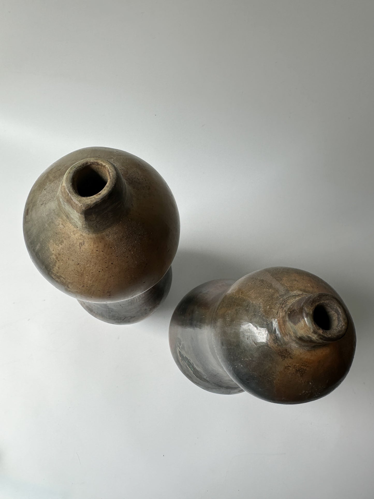Pair of Abstract Artist Ceramic Sculptures (signed)