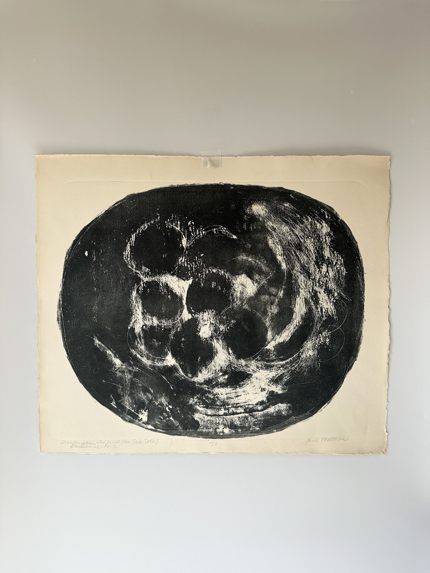 “TRANSCRIPTION FOR FRUIT” (for Erik Satie) Gnossienne No. 2 by Late Artist Jane Matteson