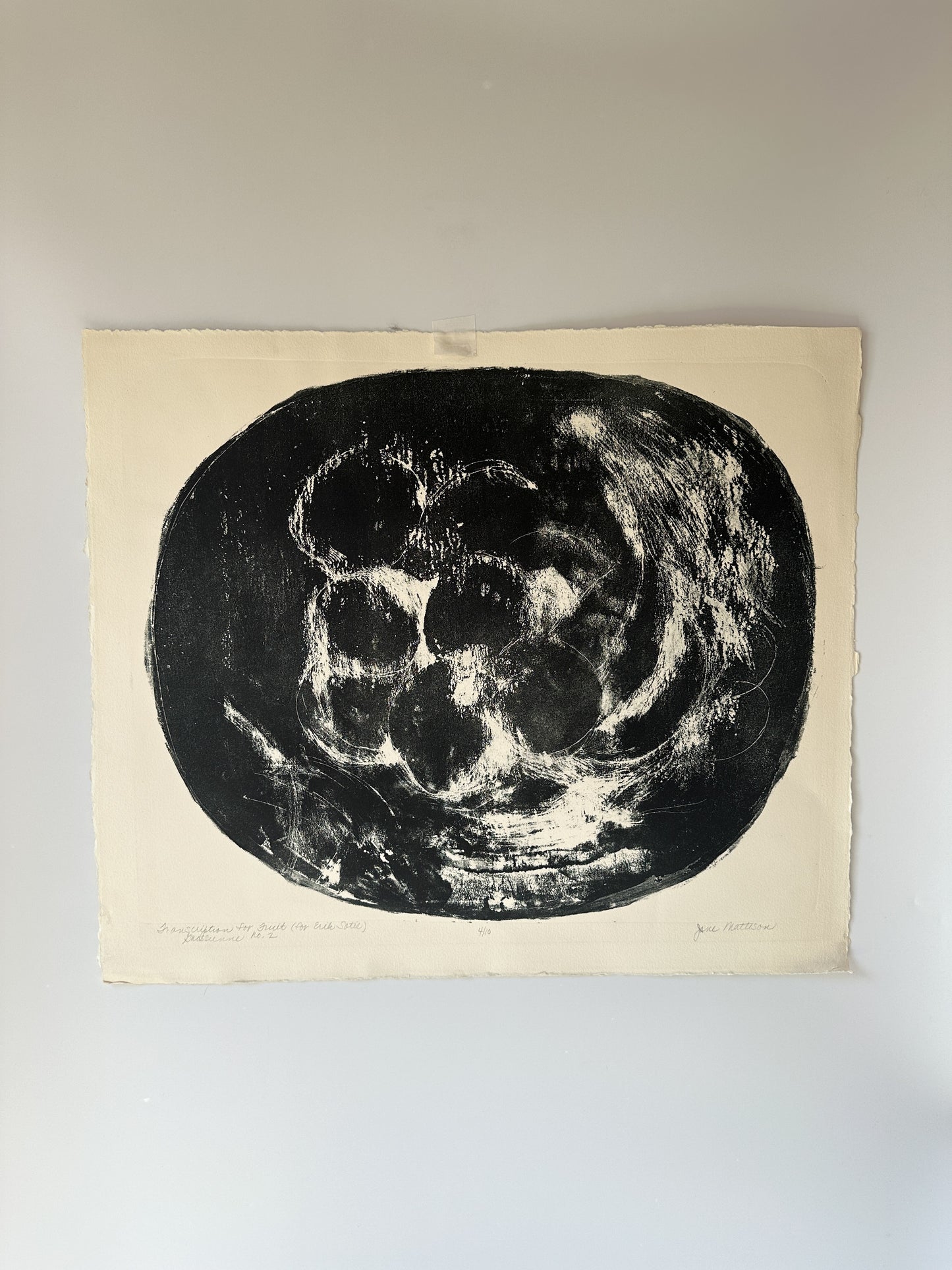 “TRANSCRIPTION FOR FRUIT” (for Erik Satie) Gnossienne No. 2 by Late Artist Jane Matteson