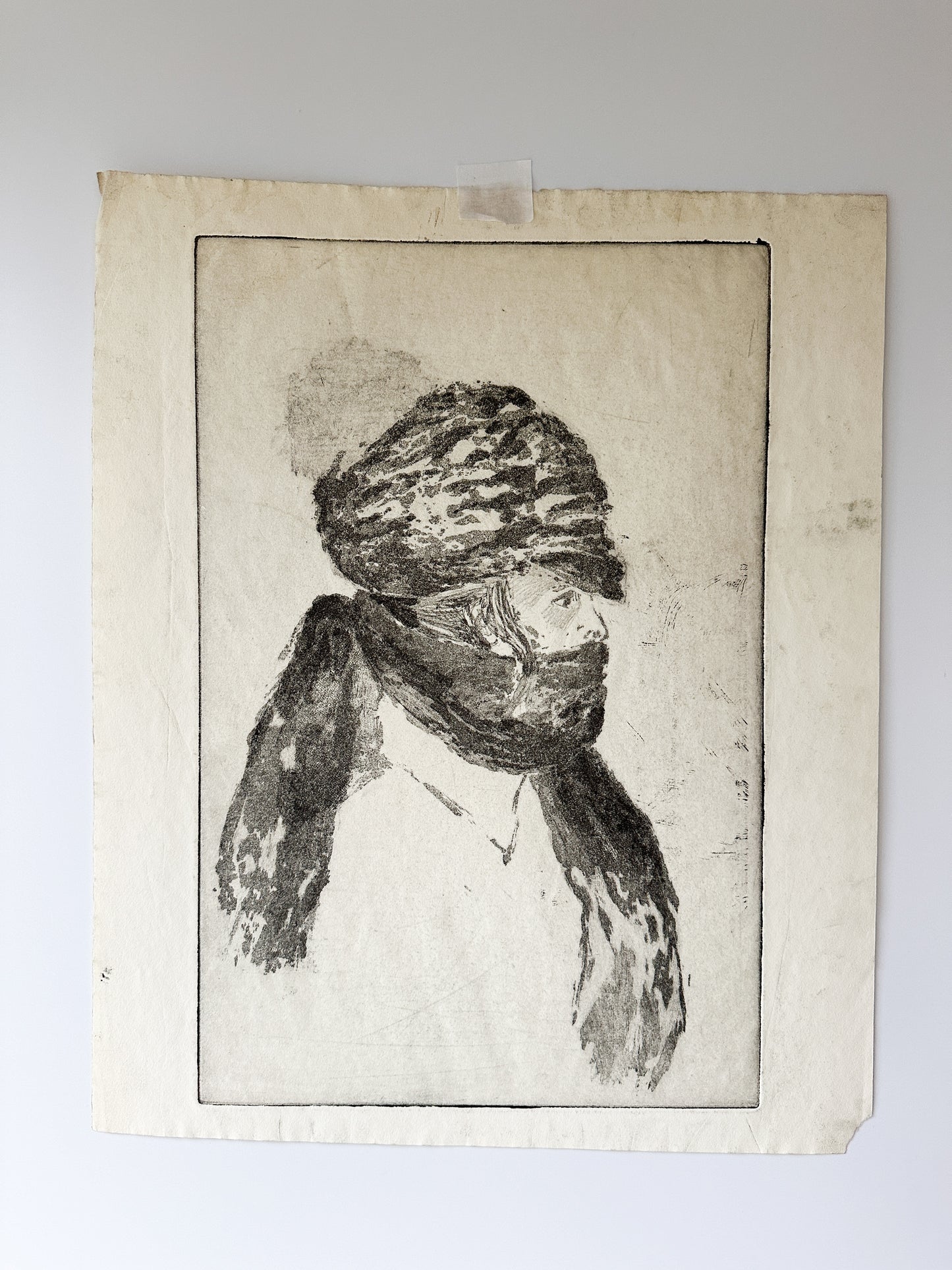 "MIDWESTERN SELF-PORTRAIT” Etching by Late Artist Jane Matteson