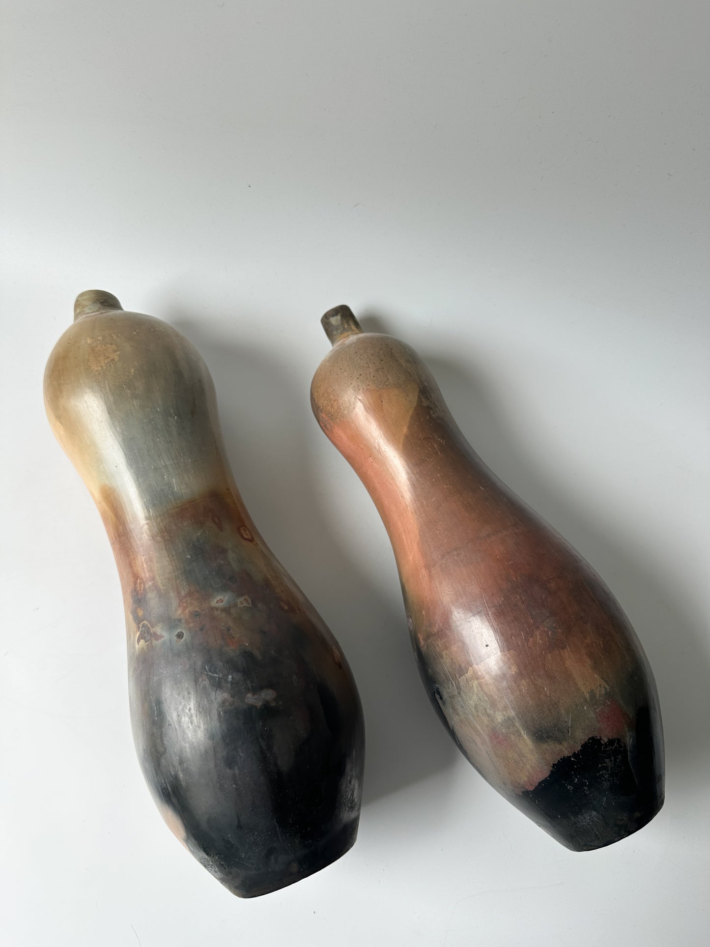 Pair of Abstract Artist Ceramic Sculptures (signed)