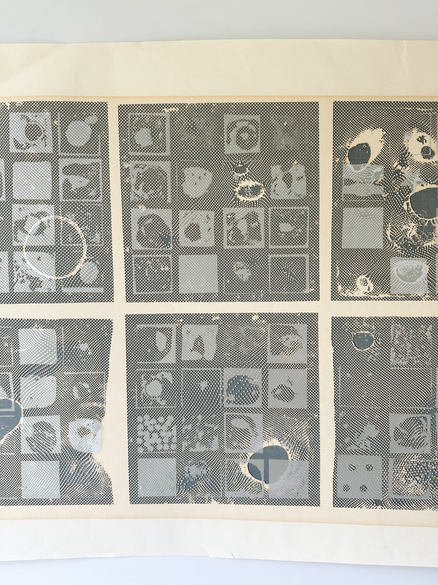Black and Silver Ink Abstract - Screenprint by the late Velda Warner - SIGNED (29.5”W x 21”H)