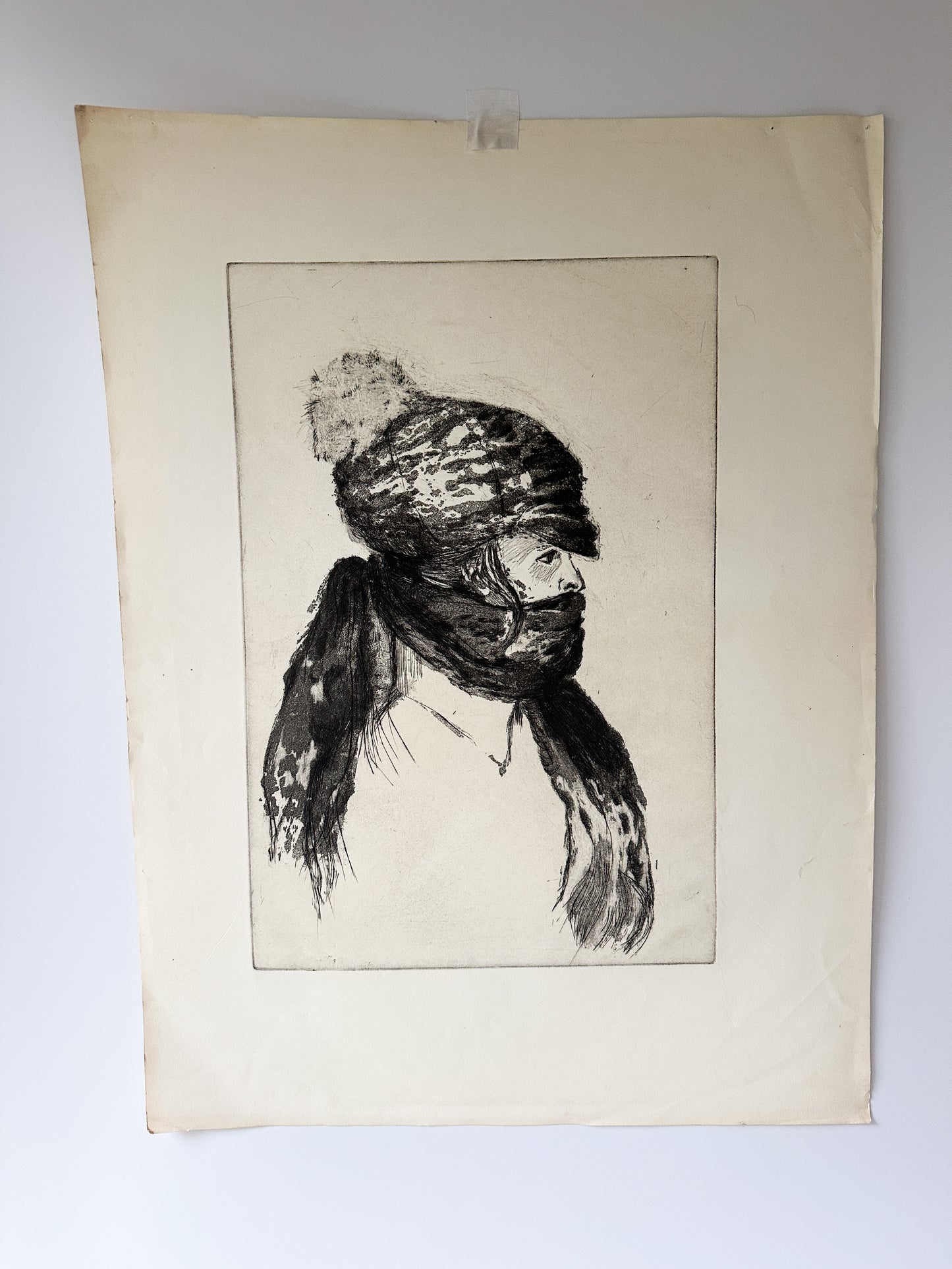 "MIDWESTERN SELF-PORTRAIT” Etching by Late Artist Jane Matteson