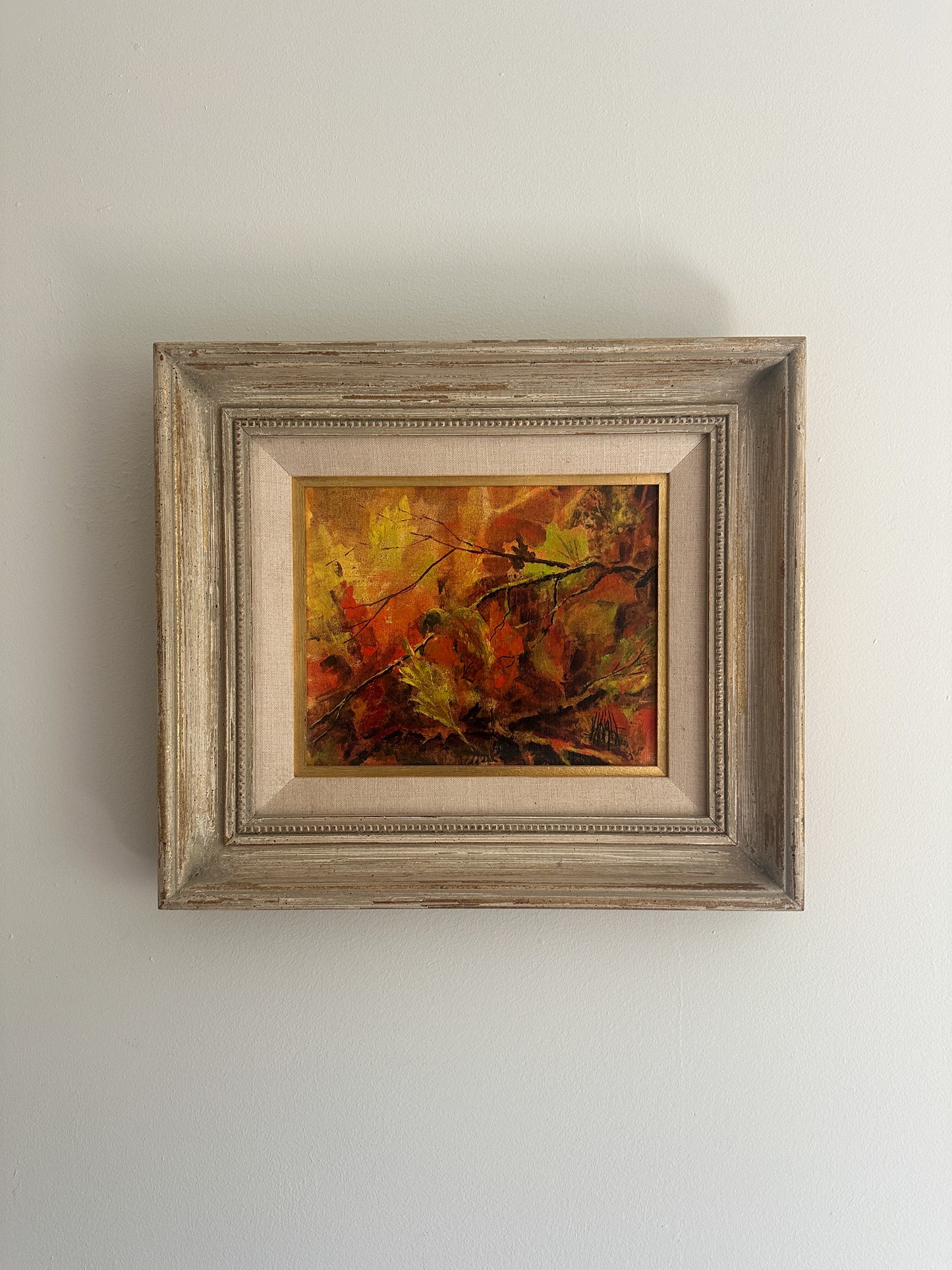 Vintage Fall Foliage Oil Painting (signed)