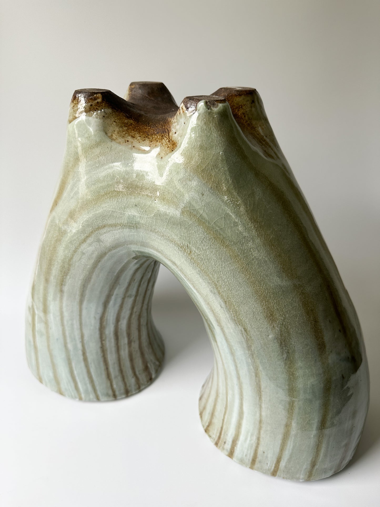 Large Celadon Pottery Vase Vessel