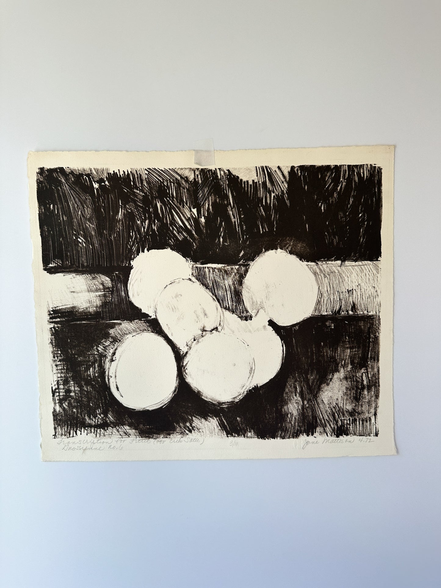 “TRANSCRIPTION FOR FRUIT” (for Erik Satie) Gnossienne No. 6 by Late Artist Jane Matteson