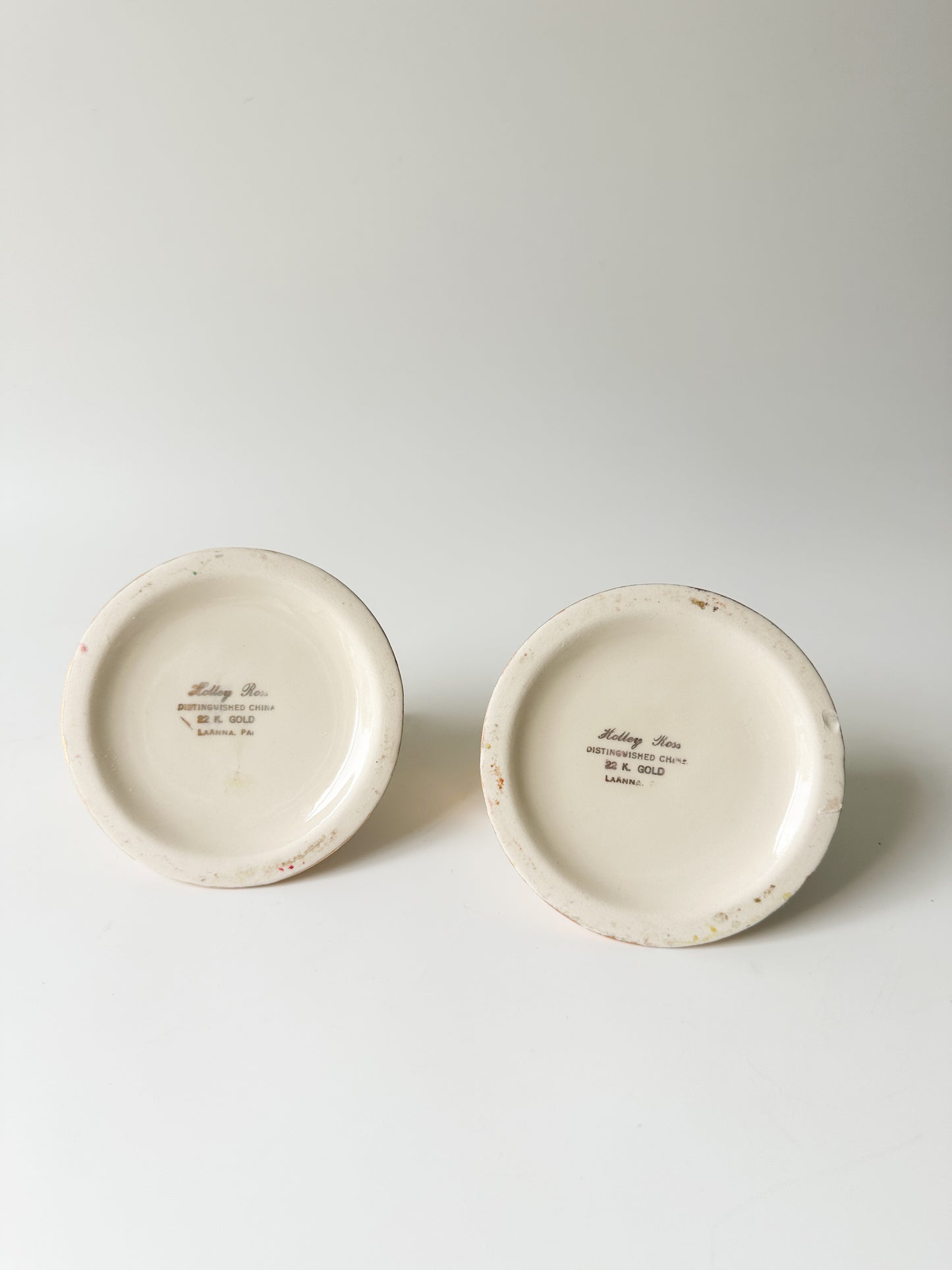 Vintage Pair of Lustreware Candle Holders