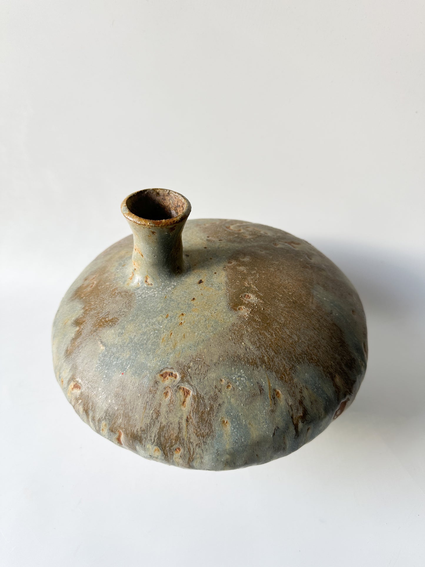 Abstract Artist Pottery Vessel Vase - signed