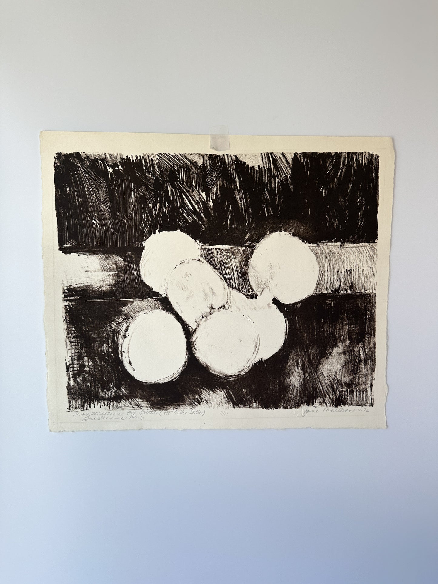 “TRANSCRIPTION FOR FRUIT” (for Erik Satie) Gnossienne No. 6 by Late Artist Jane Matteson