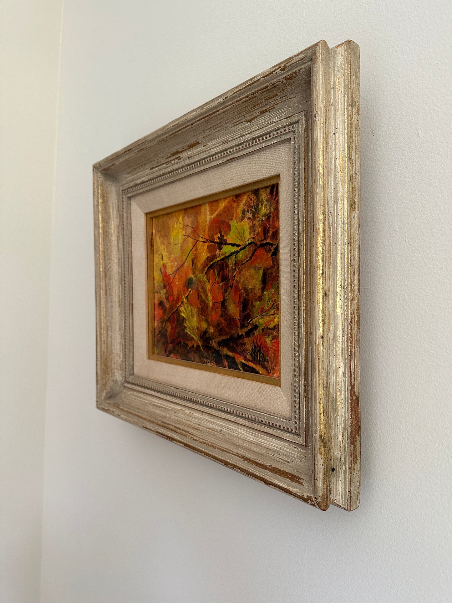 Vintage Fall Foliage Oil Painting (signed)