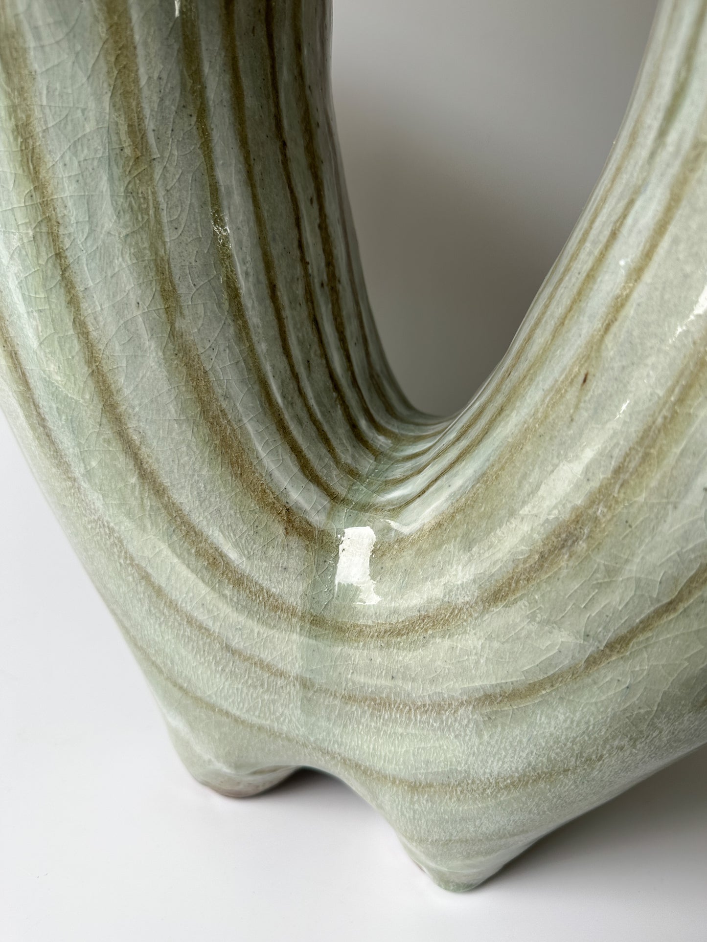Large Celadon Pottery Vase Vessel
