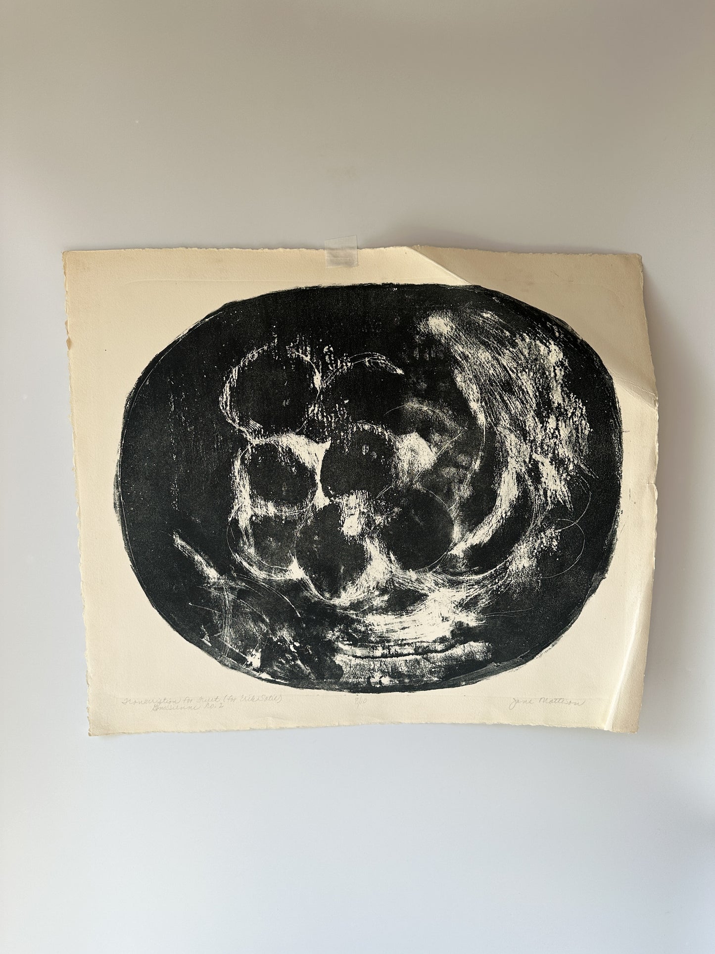 “TRANSCRIPTION FOR FRUIT” (for Erik Satie) Gnossienne No. 2 by Late Artist Jane Matteson