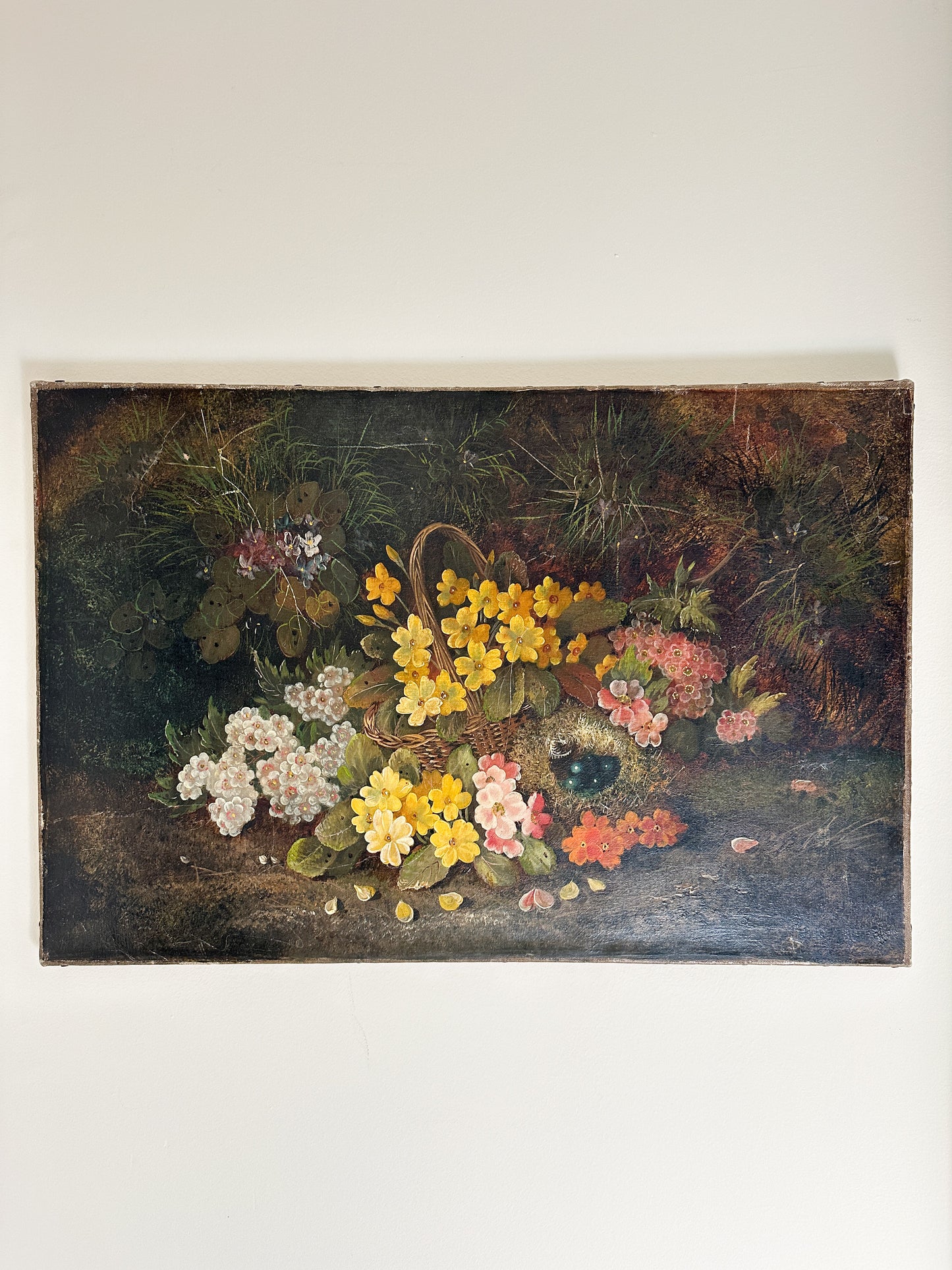 Antique Floral Oil Painting (signed)
