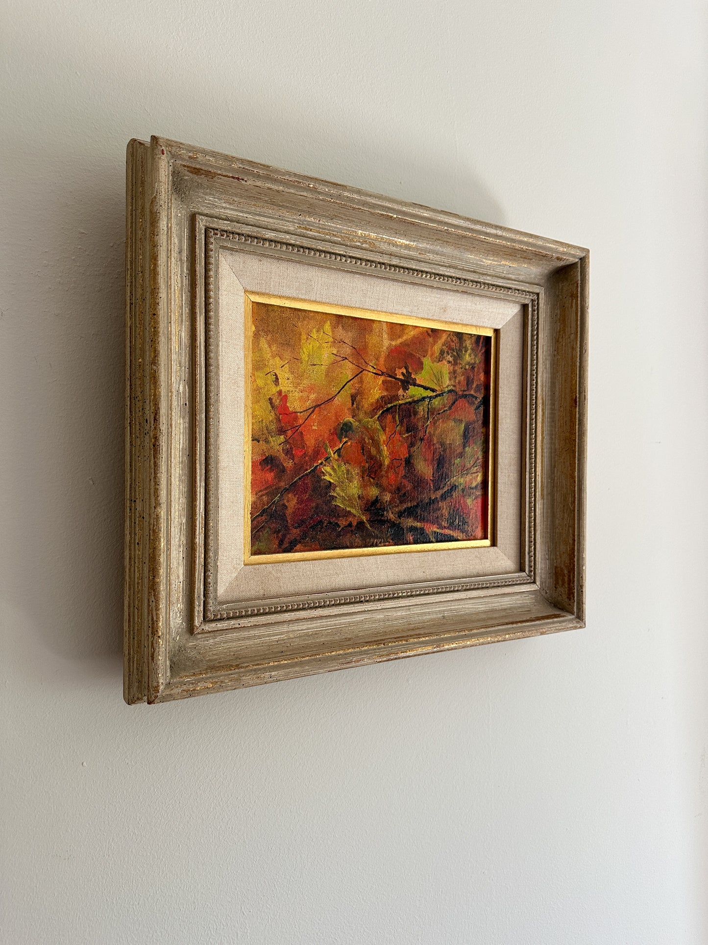 Vintage Fall Foliage Oil Painting (signed)