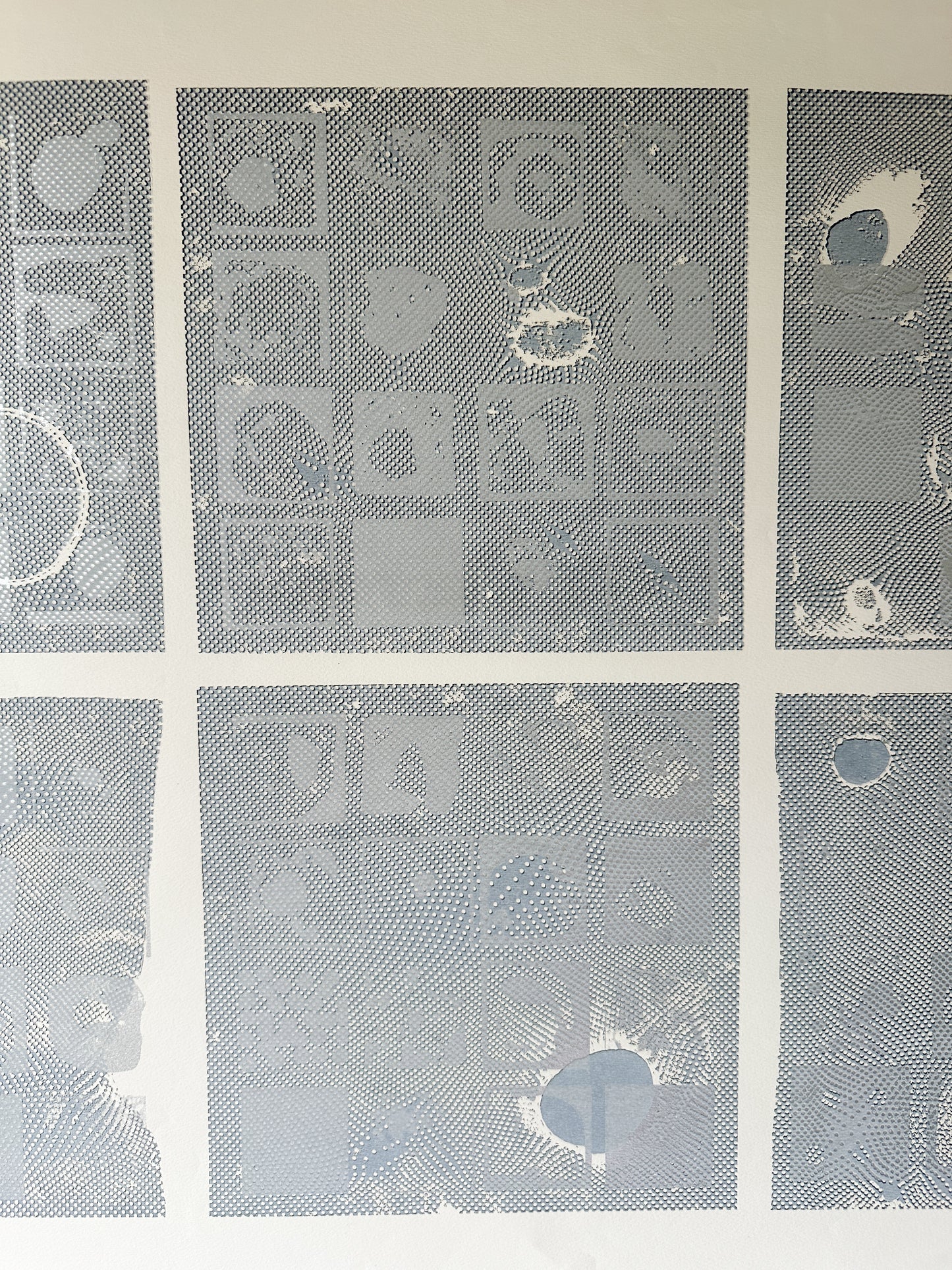 Black and Silver Ink Abstract - Screenprint by the late Velda Warner (29”W x 20.5”H)