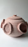 Heavy Vintage 1965 Handmade Lidded Pottery Bowl