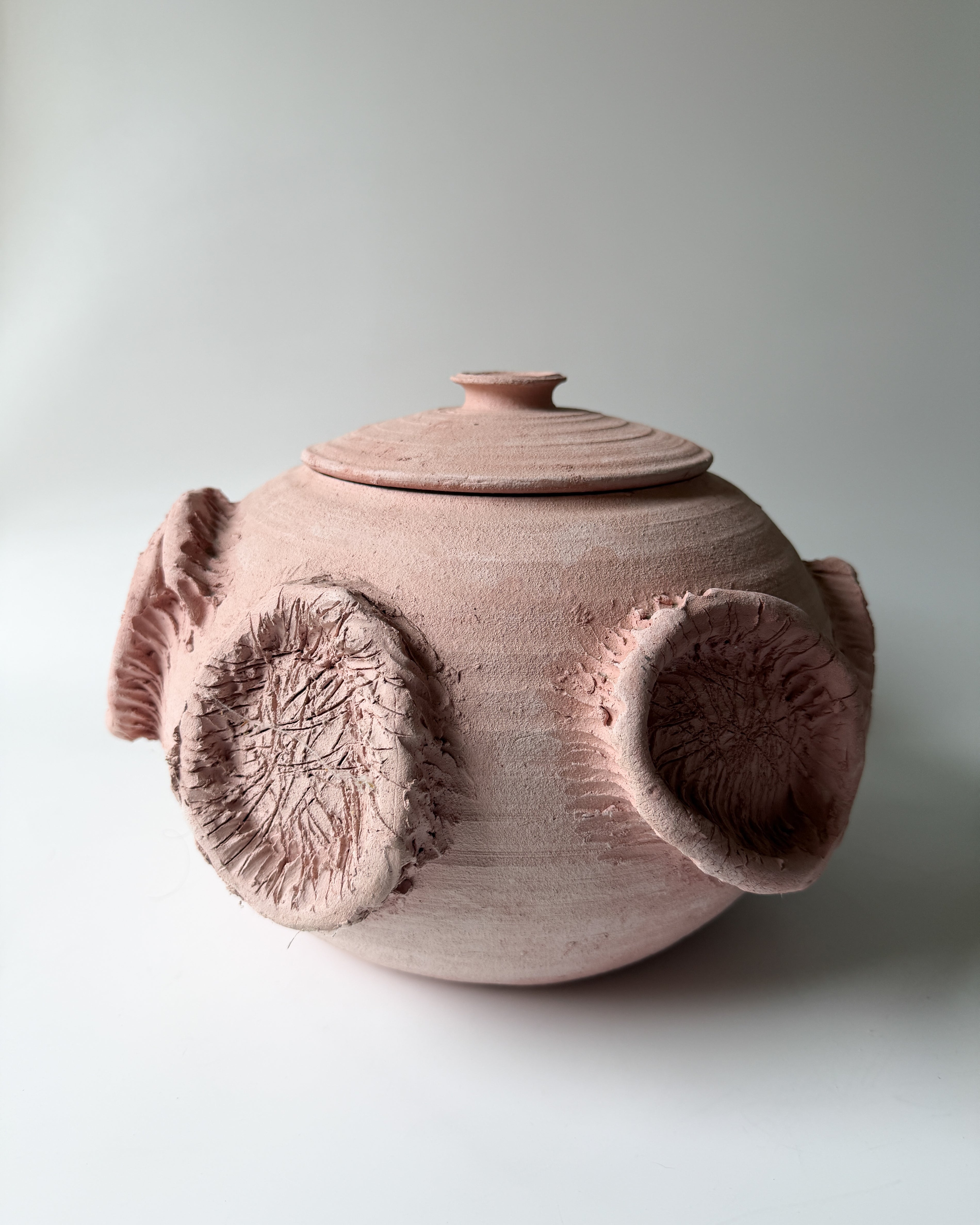 Heavy Vintage 1965 Handmade Lidded Pottery Bowl