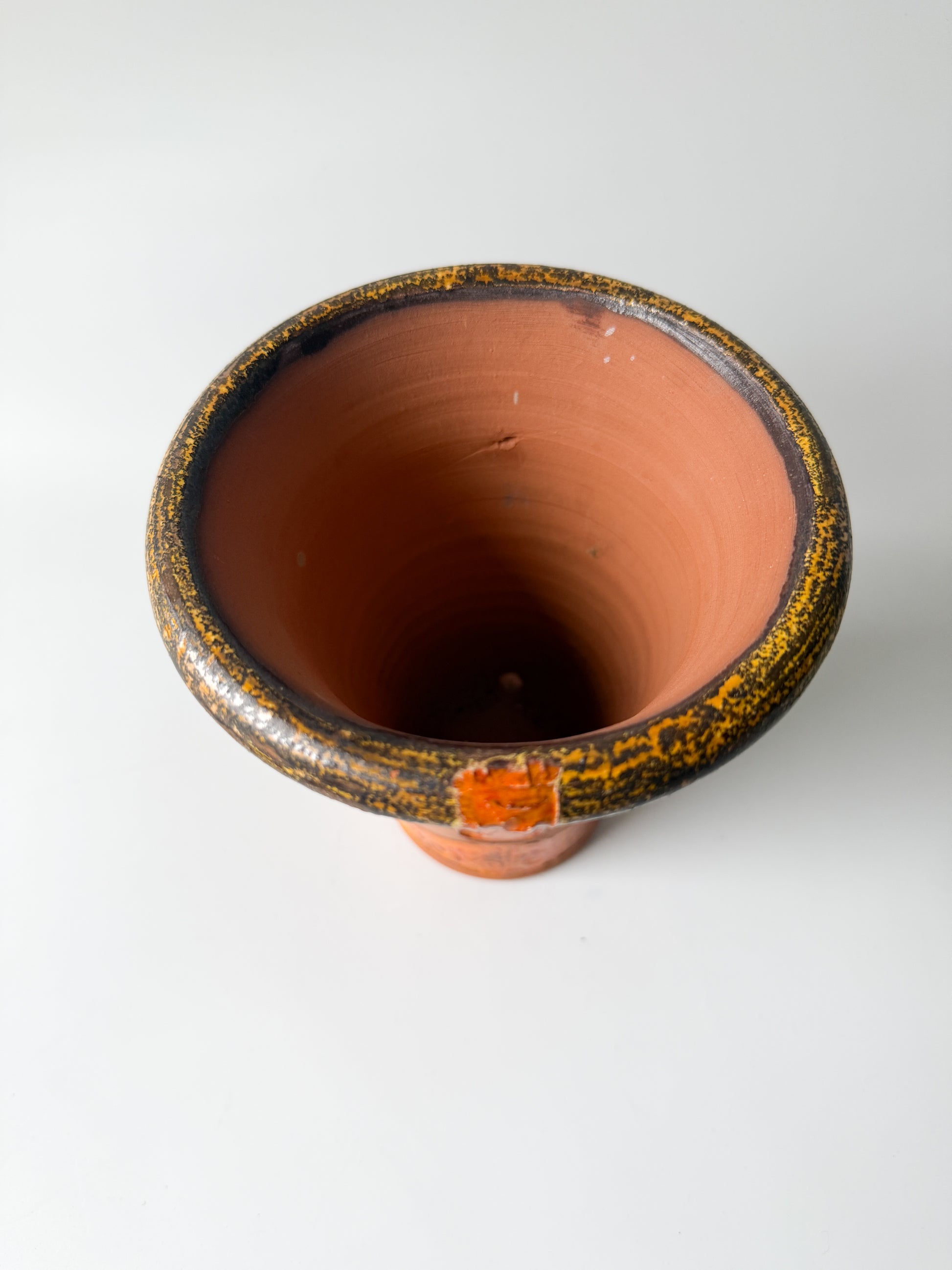 Danko Terracotta Flower Pot with Orange Glaze