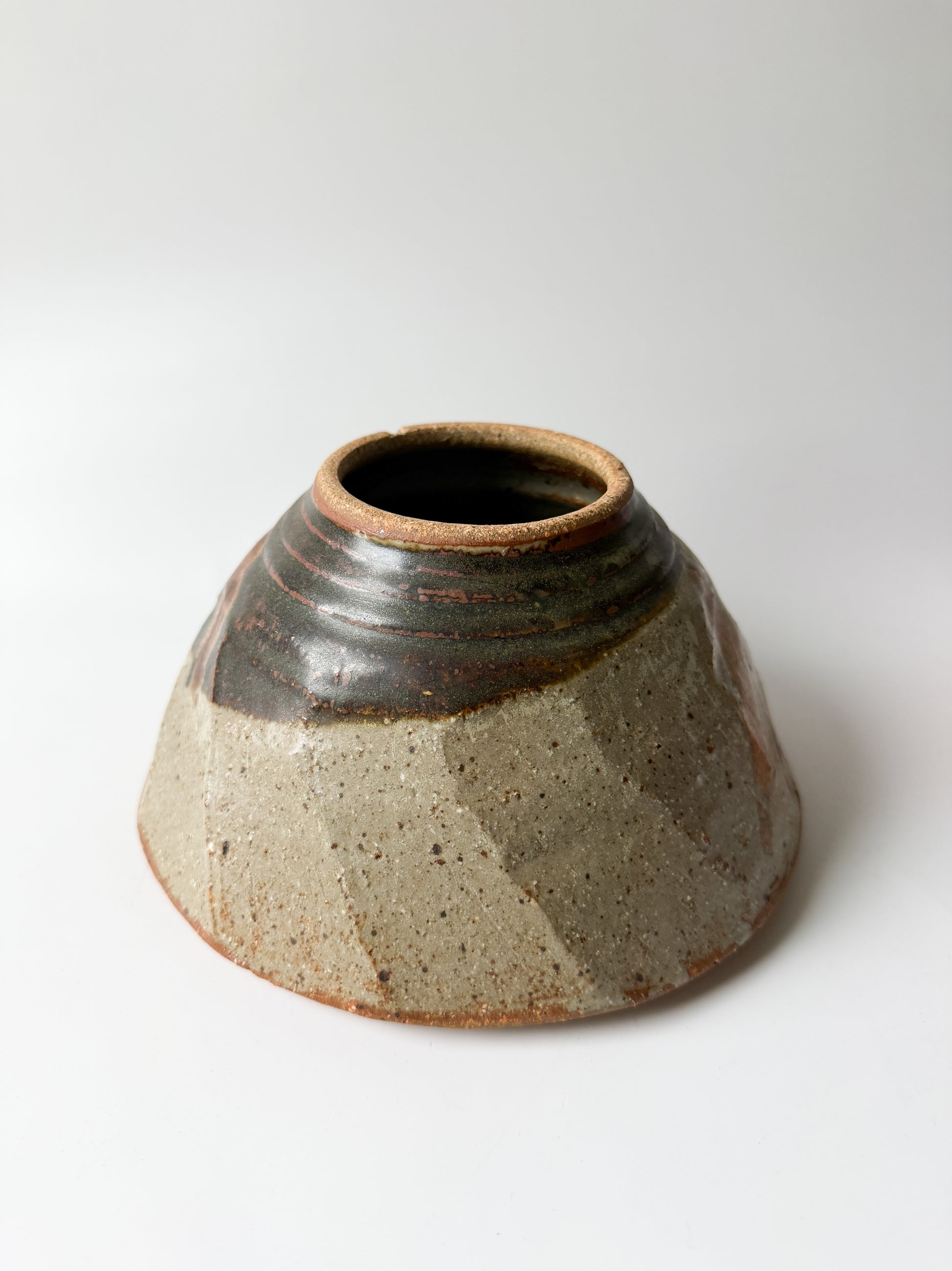 Brown and Tan Artist Pottery Vase (Small)