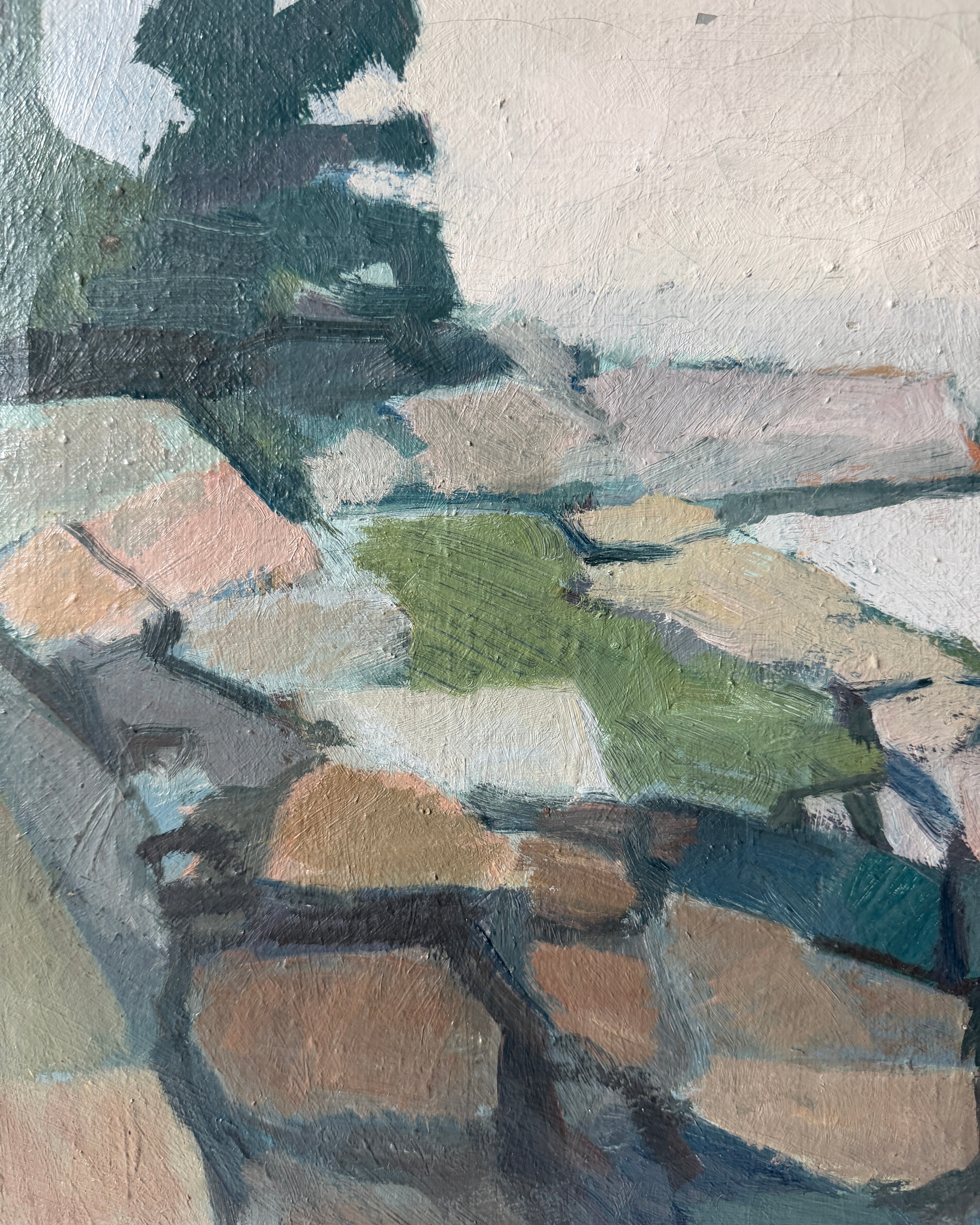ROLF INGVAR KARLSSON - Rocky Coast Oil Painting